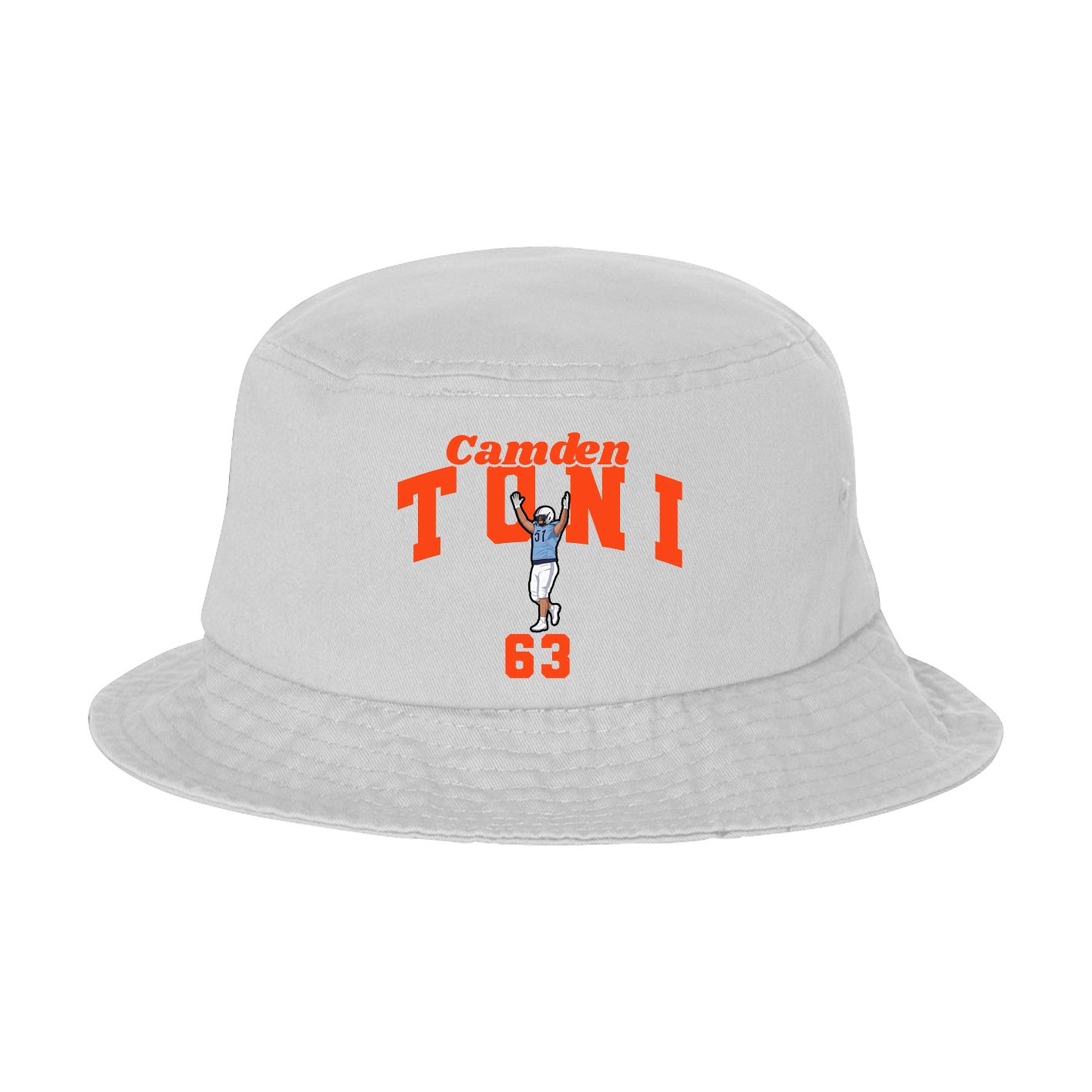 Bucket Cap — Signature Arch in White