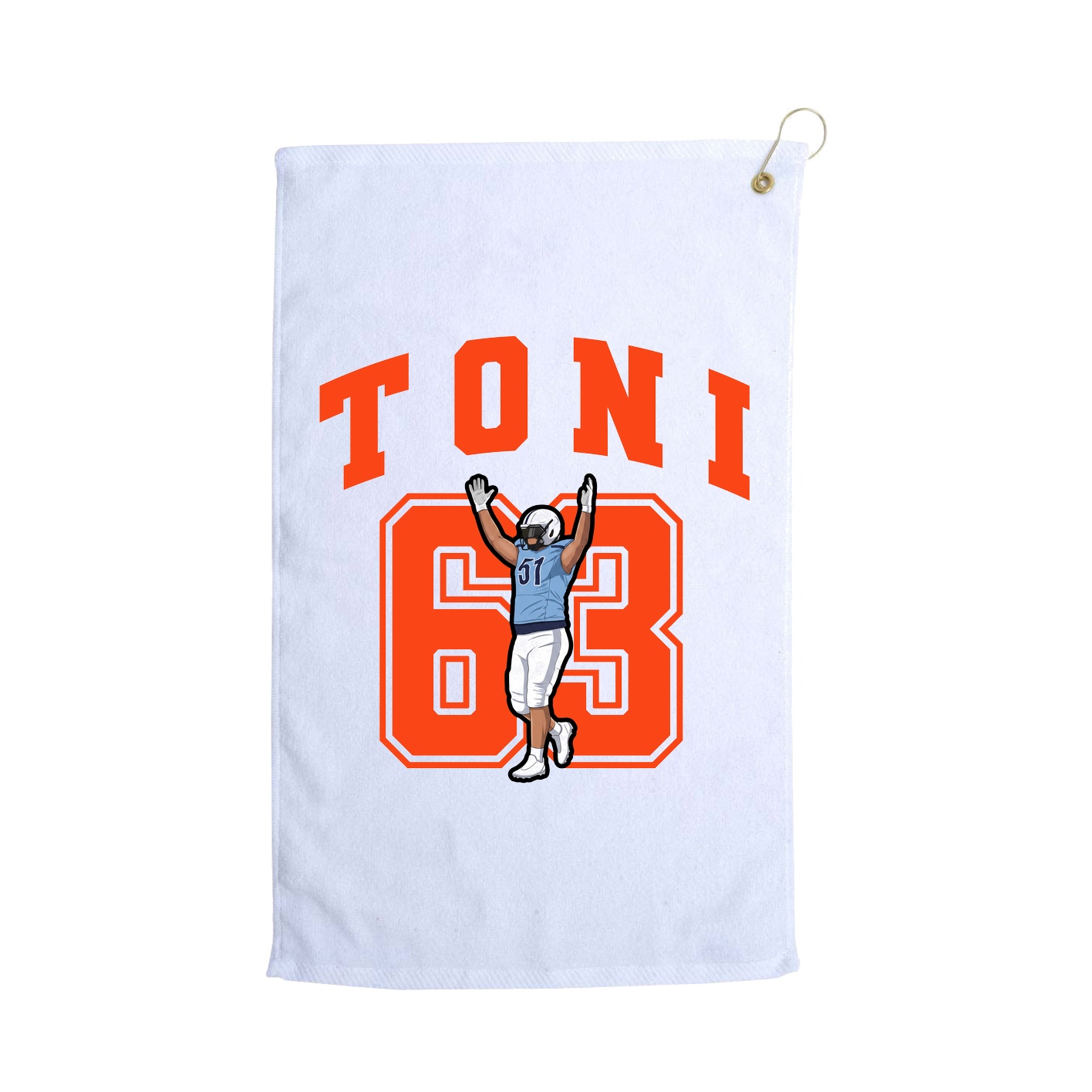 Golf Towel — Number in White