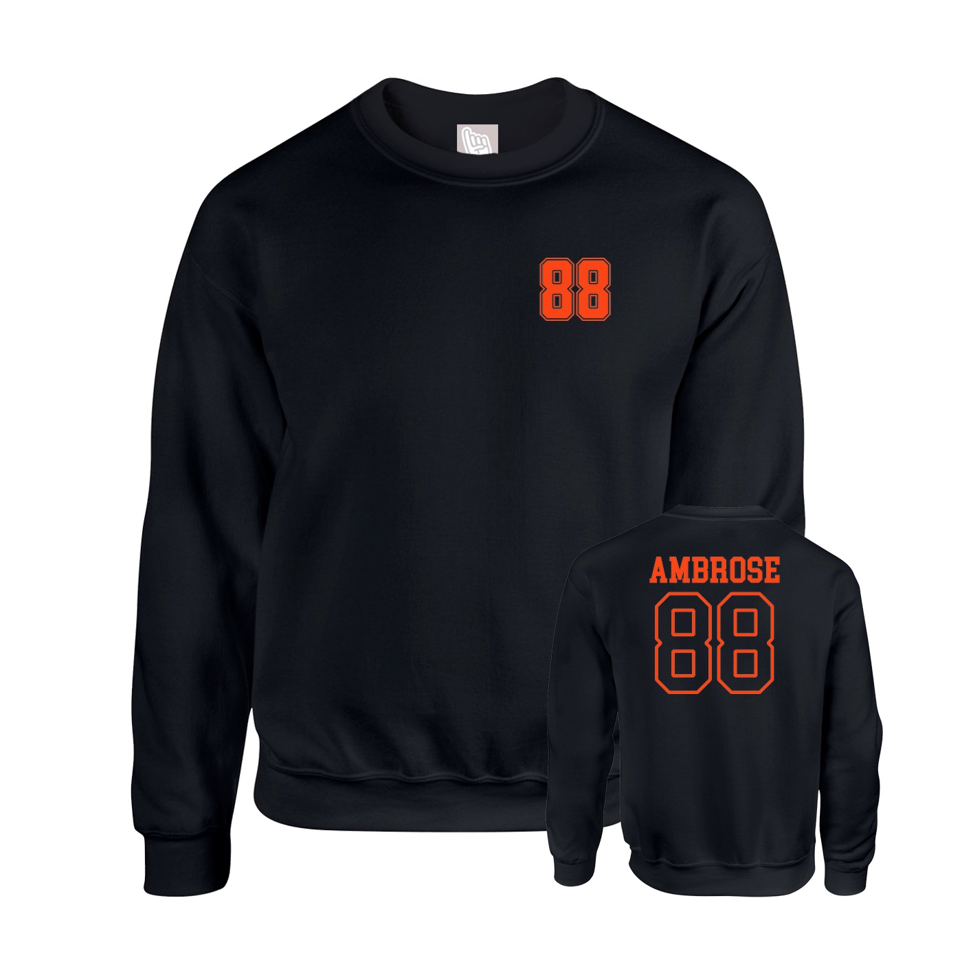 Fleece Crew — Chest Back in Black