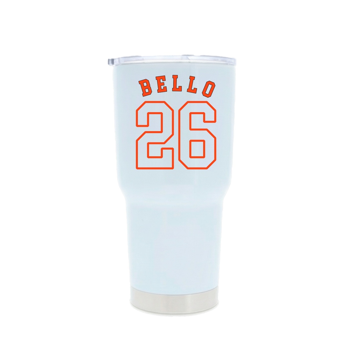 30oz Stainless Steel Tumbler — Shirsey Arch in White