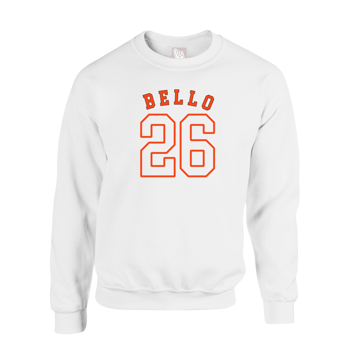 Fleece Crew — Shirsey Arch in White
