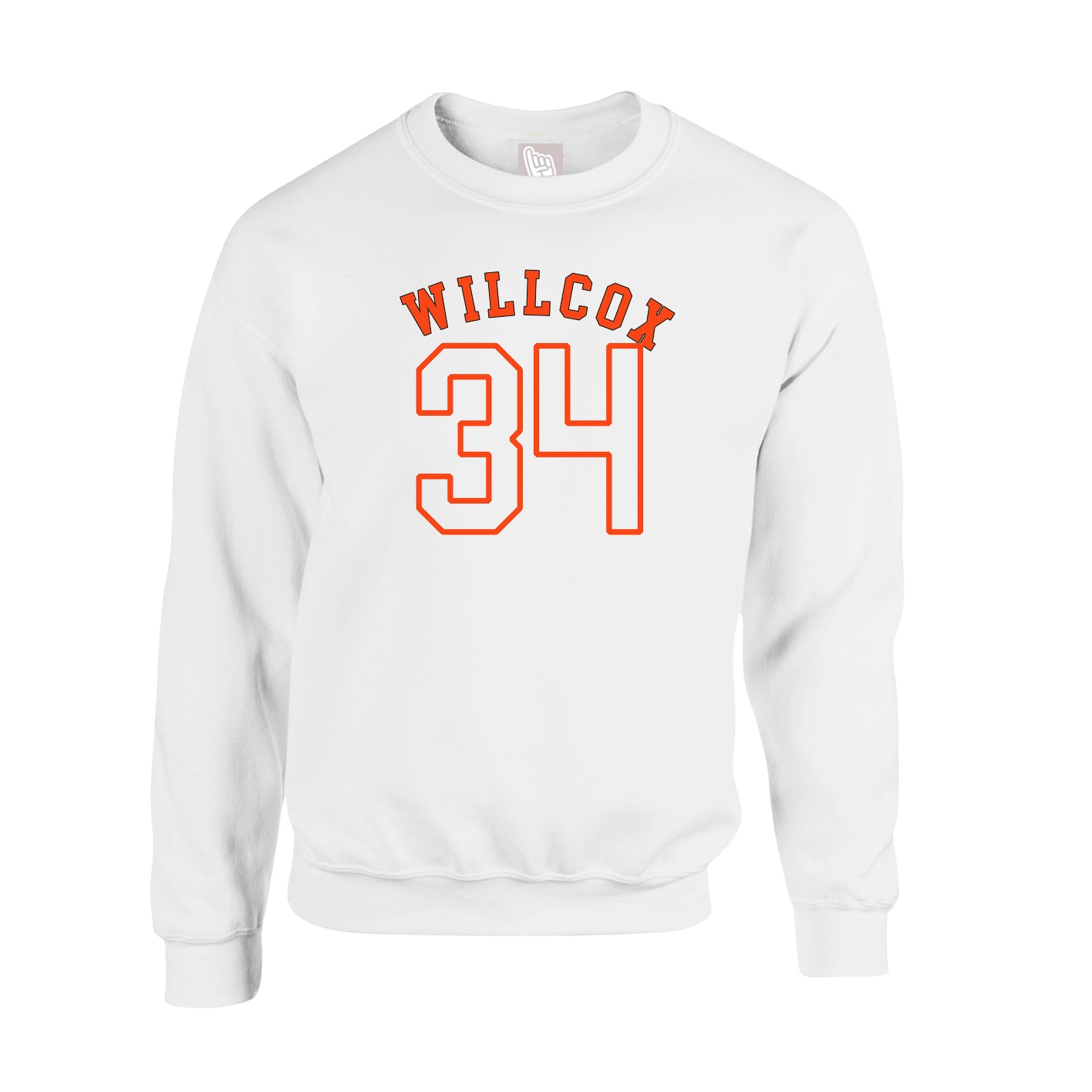 Fleece Crew — Shirsey Arch in White
