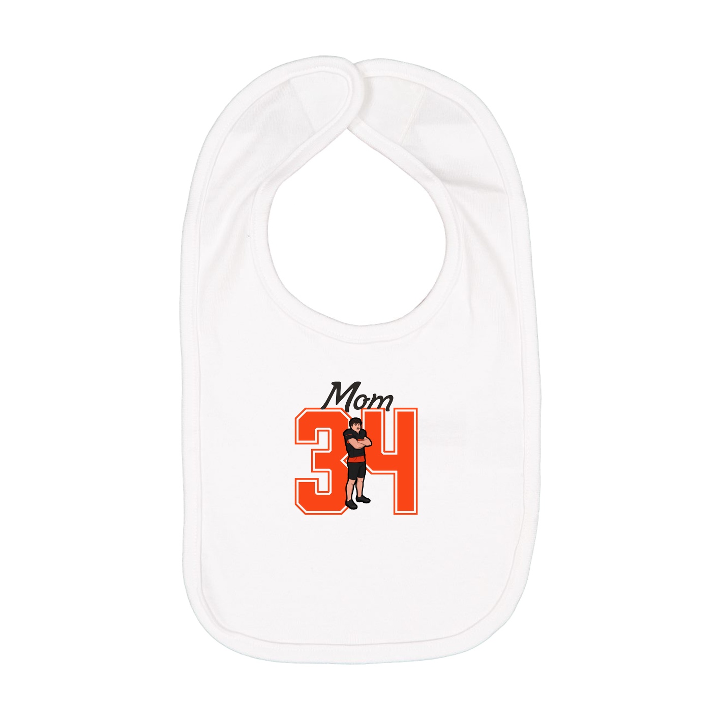 Infant Bib — Mothers Day Shirsey in White
