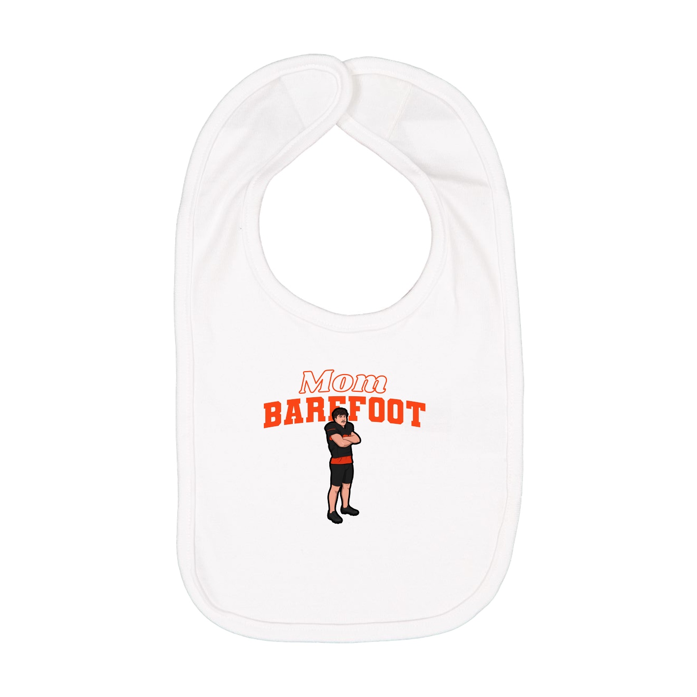Infant Bib — Mothers Day Block in White