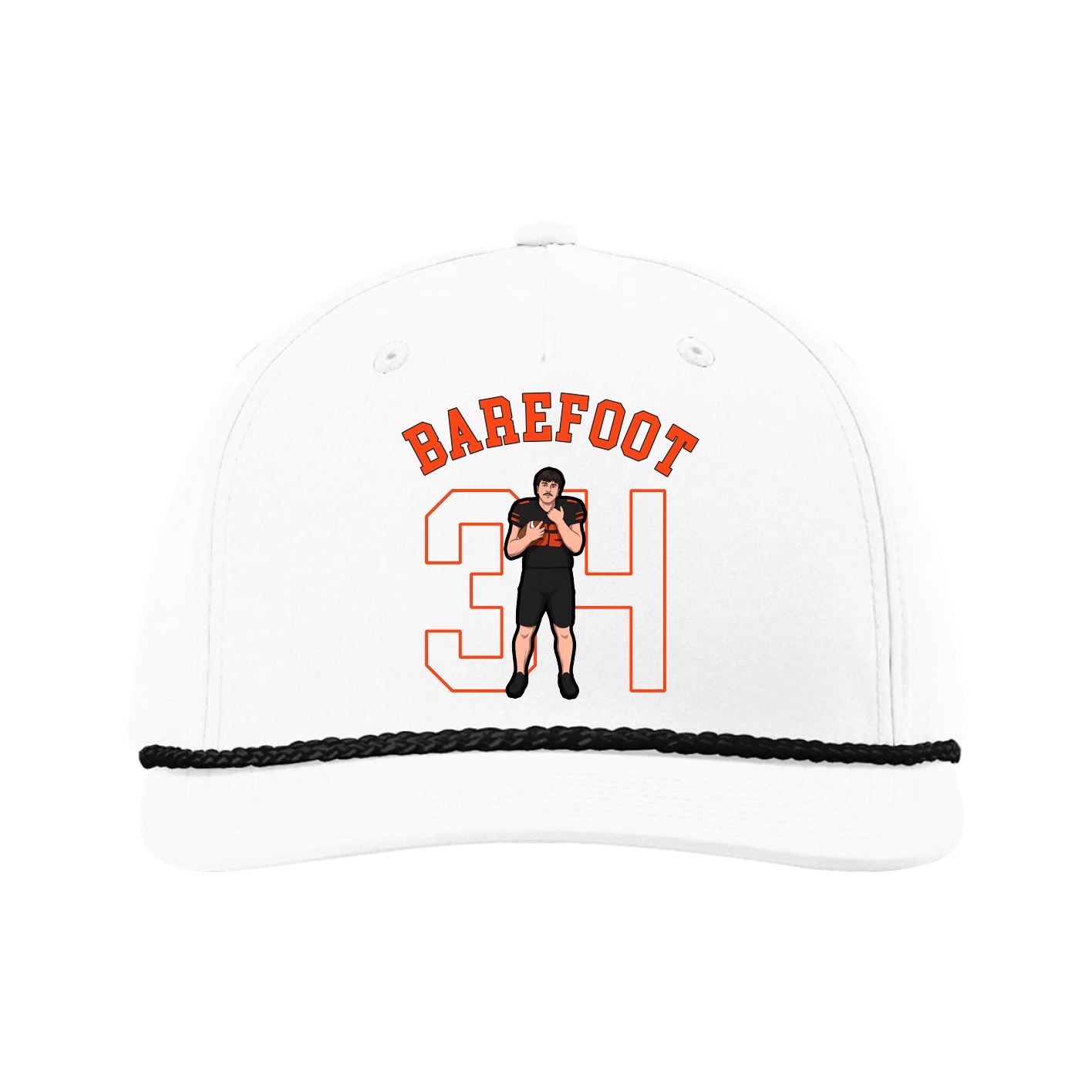 Five-Panel Classic Rope Cap — Shirsey Arch in White