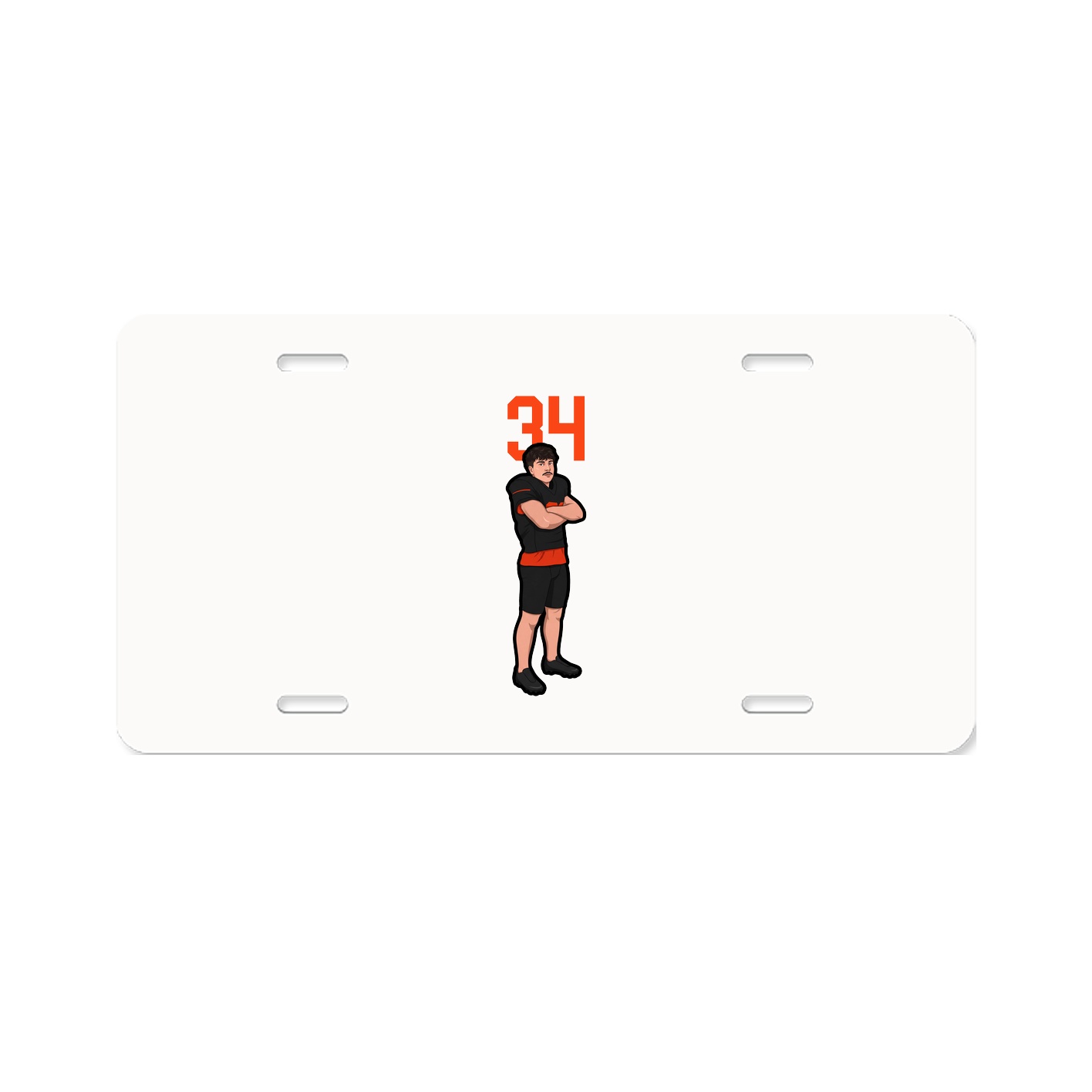 License Plate — Number Top in Classic