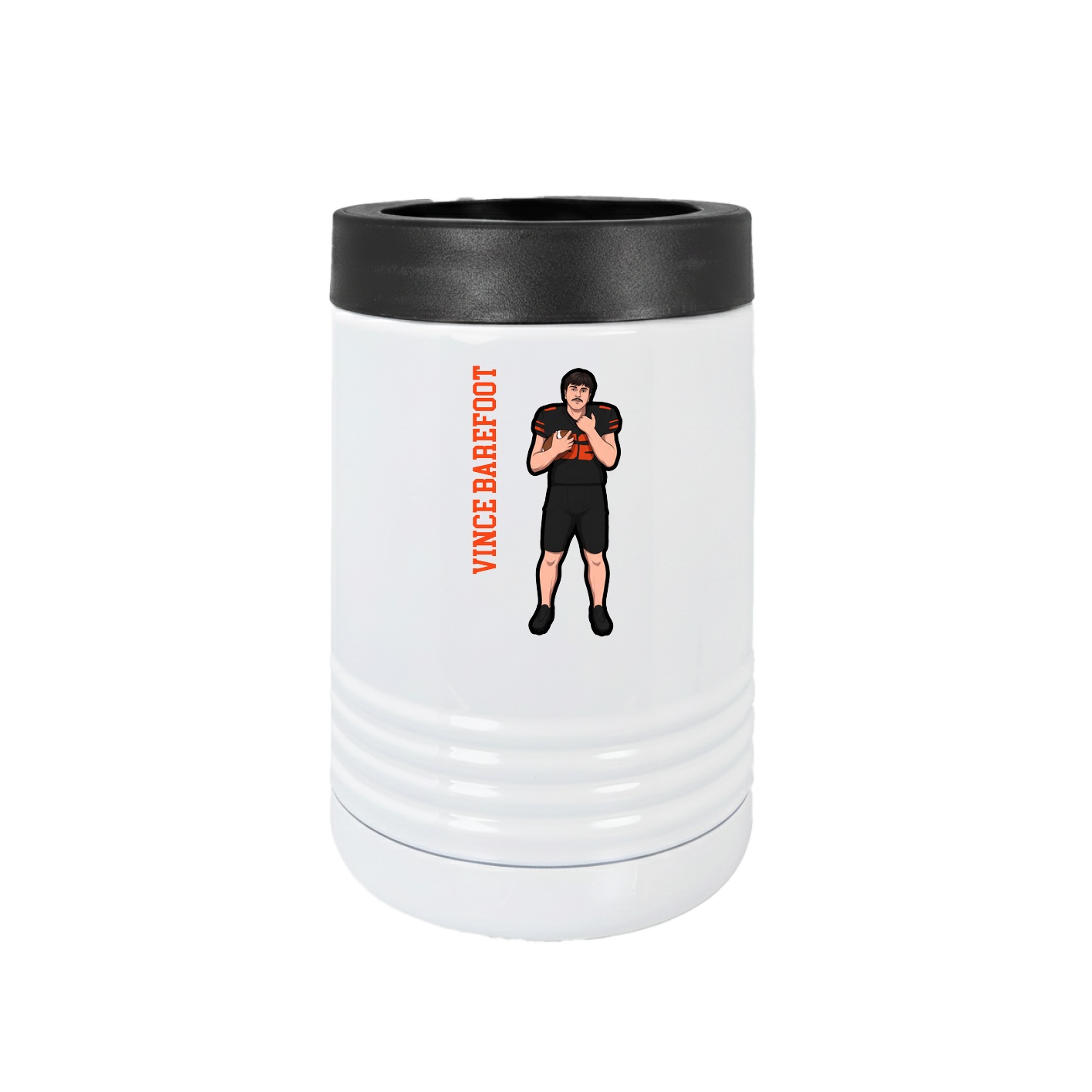 Beverage Holder — Name Vertical in White