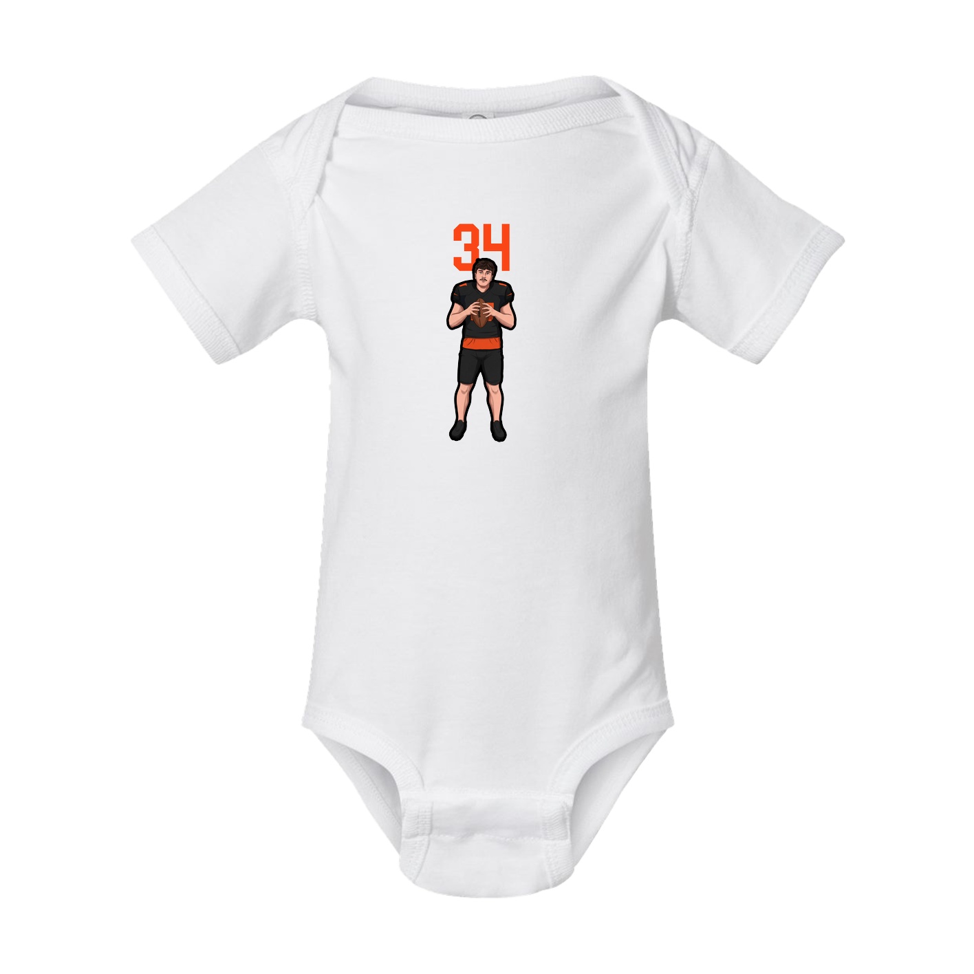 Baby Onesie — Number Top in White