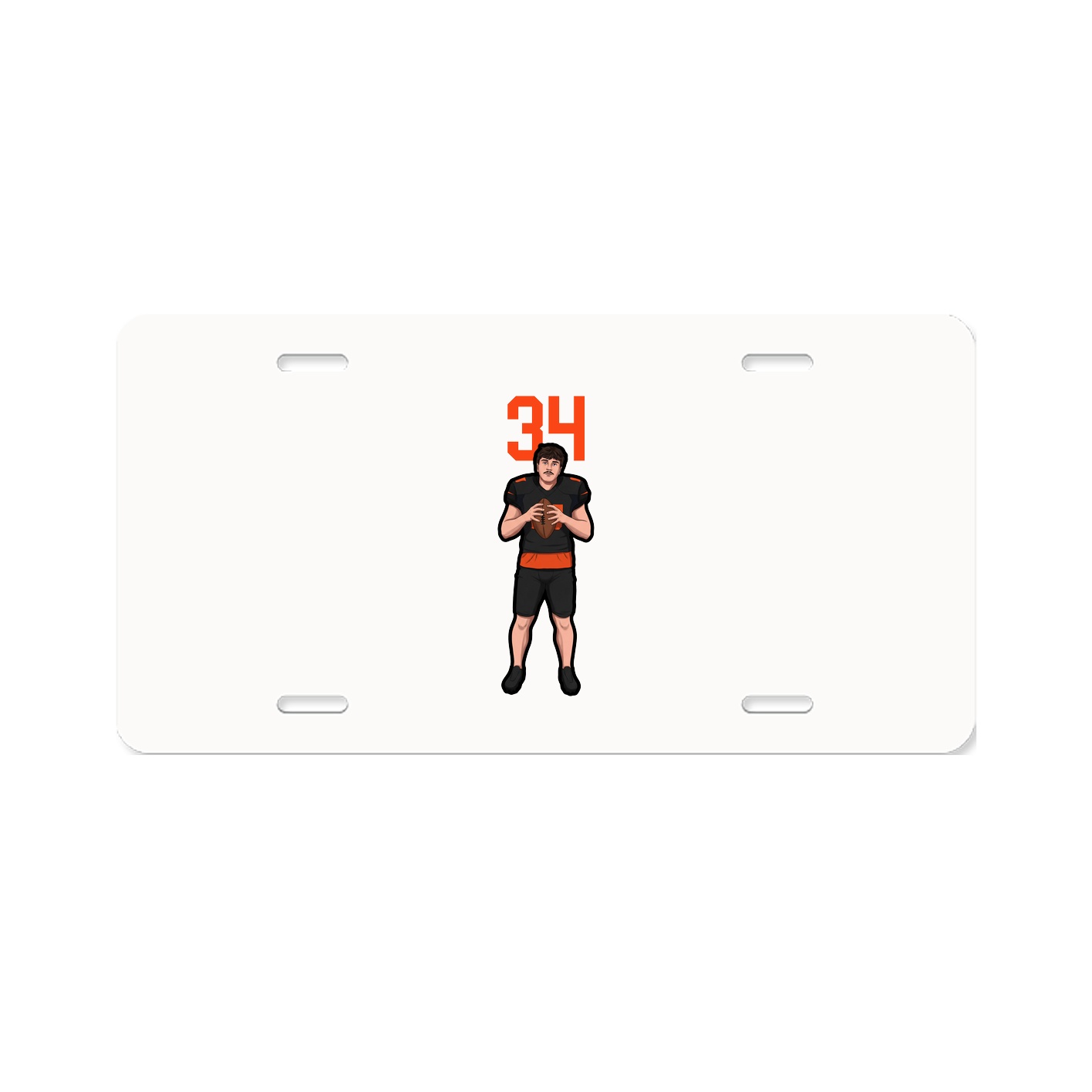 License Plate — Number Top in Classic