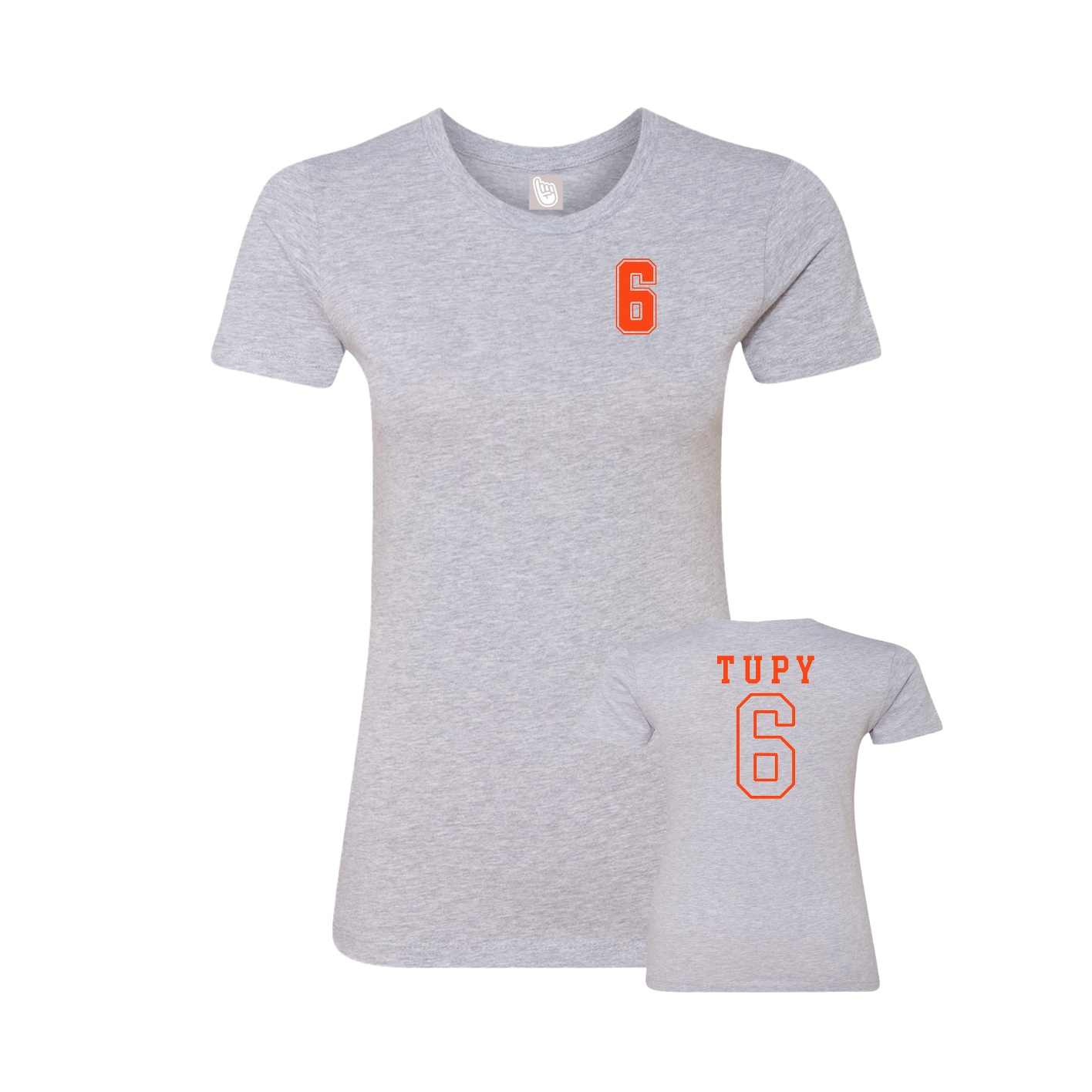 Womens Tee — Chest Back in Grey
