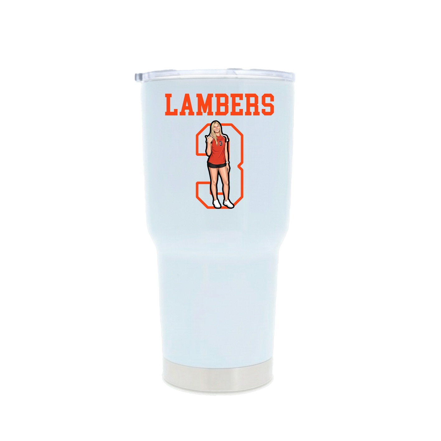 30oz Stainless Steel Tumbler — Shirsey in White