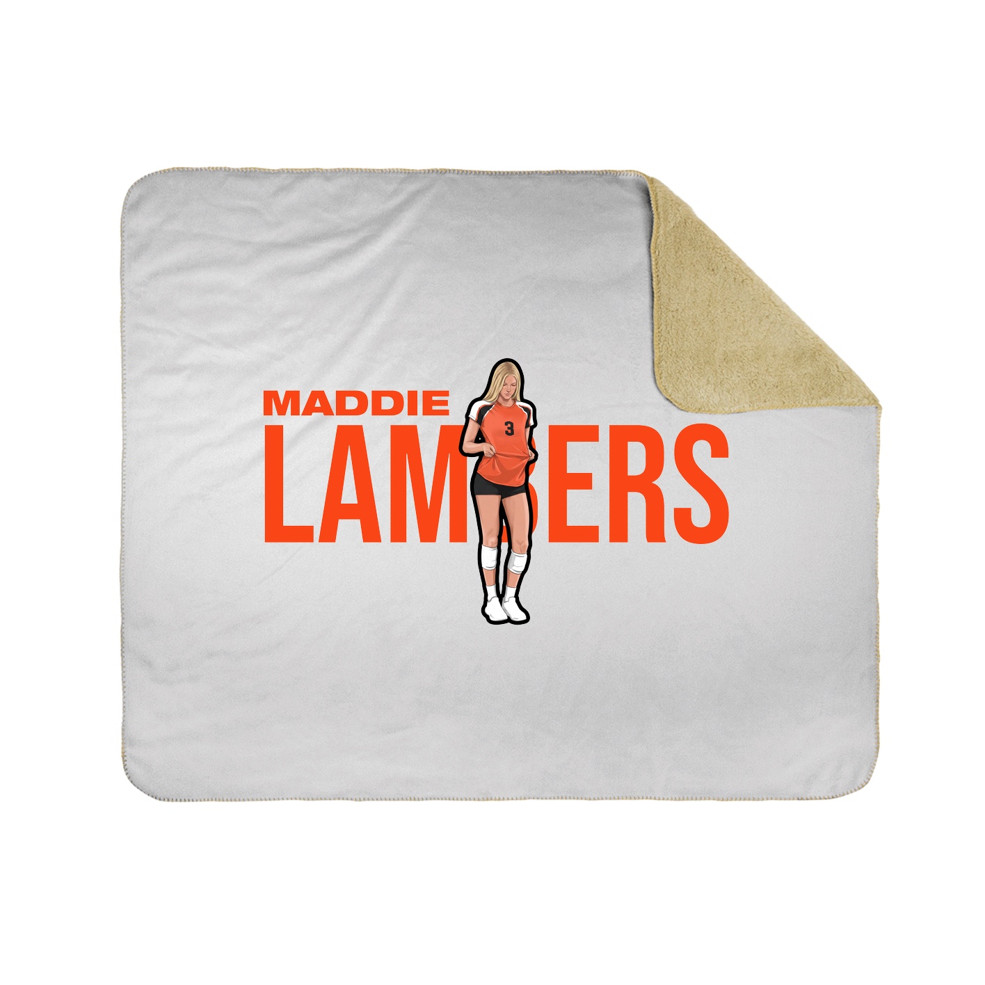 Throw Blanket — Player Name in White