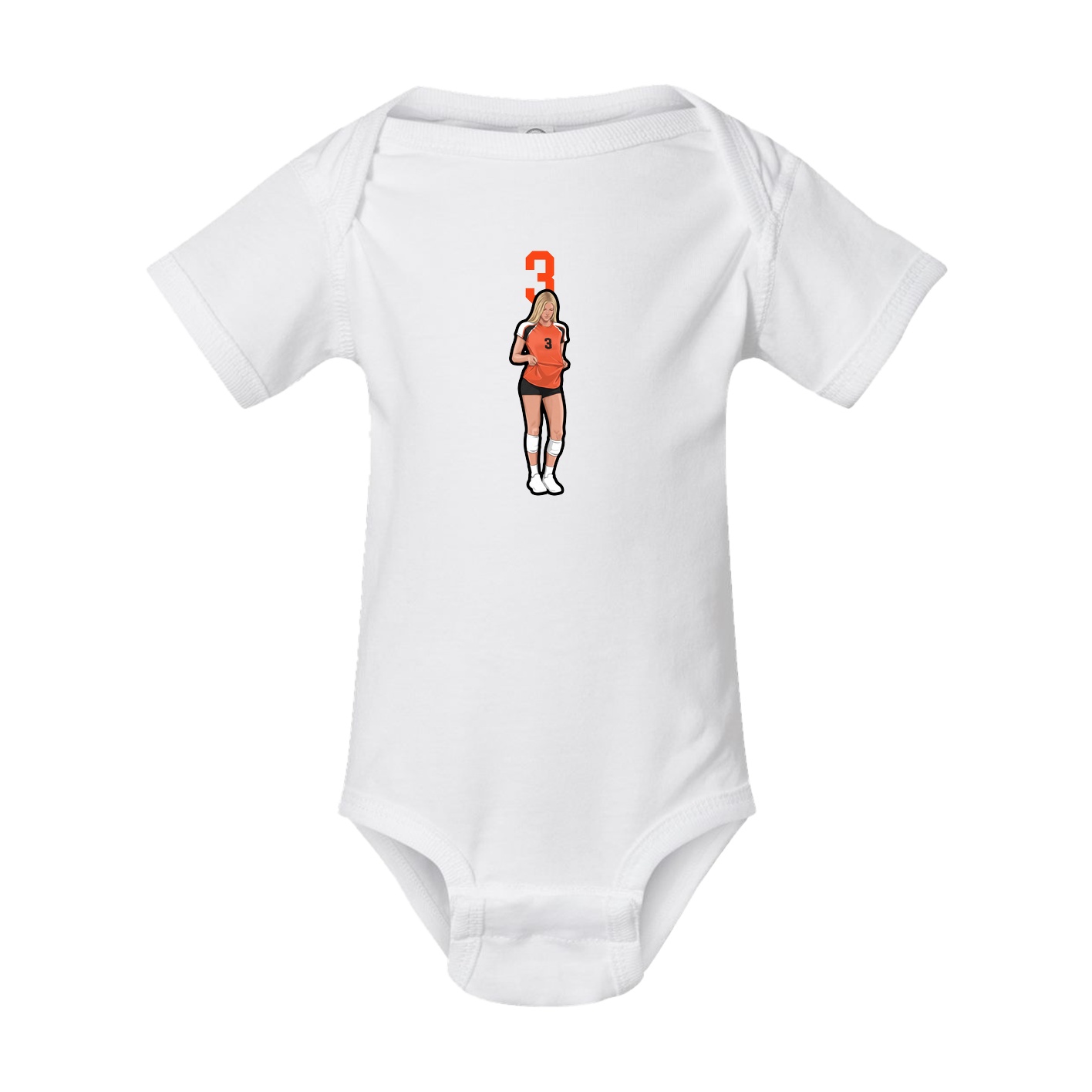 Baby Onesie — Number Top in White
