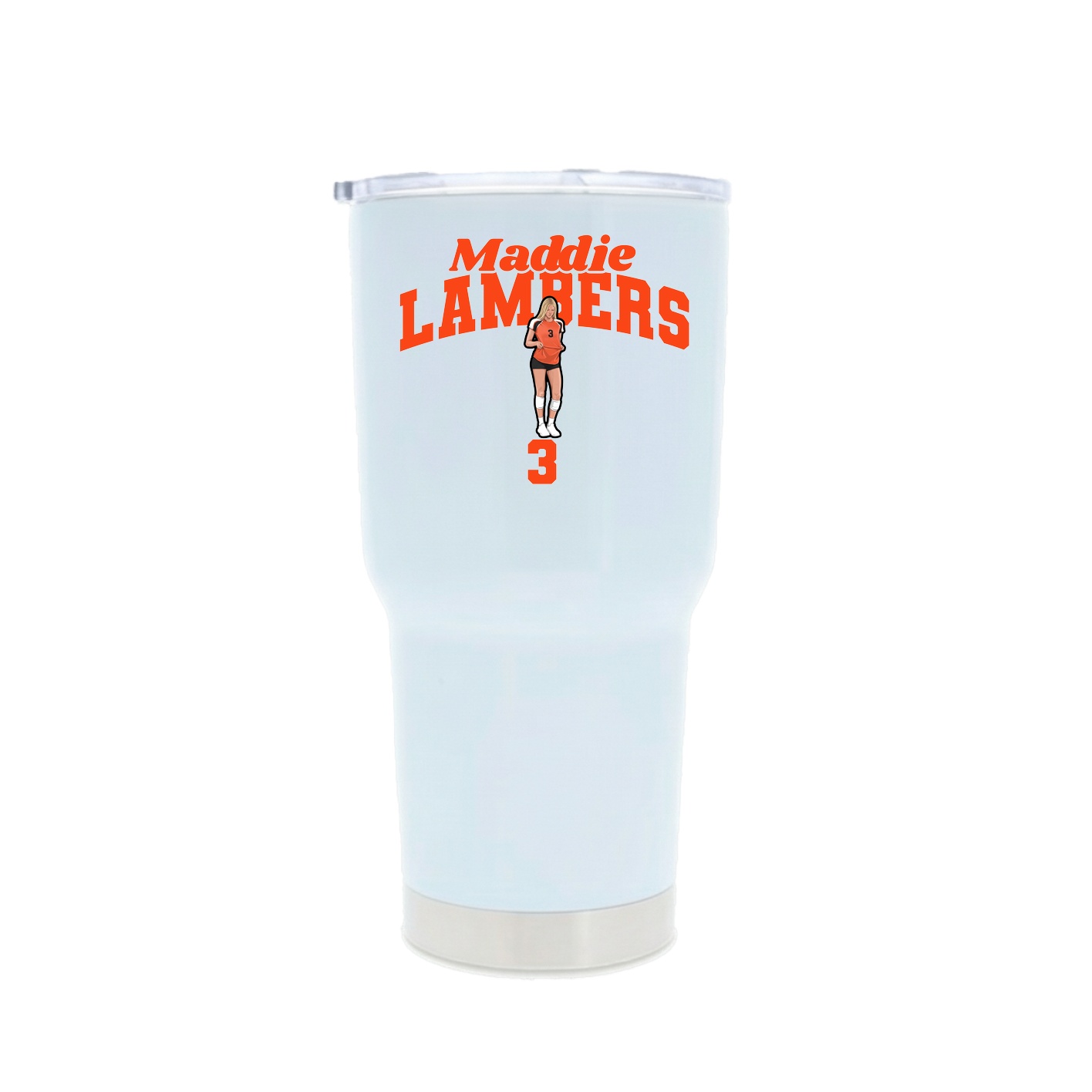 30oz Stainless Steel Tumbler — Signature Arch in White
