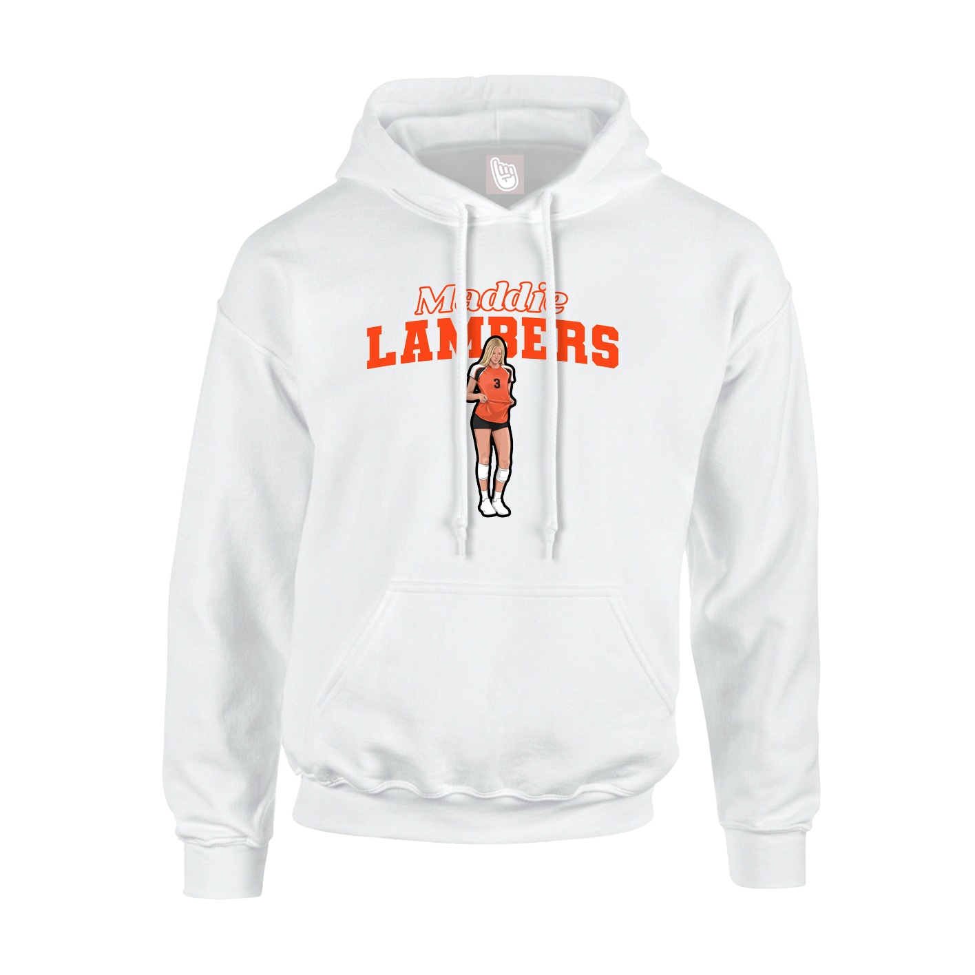 Hoodie — Name Arch in White