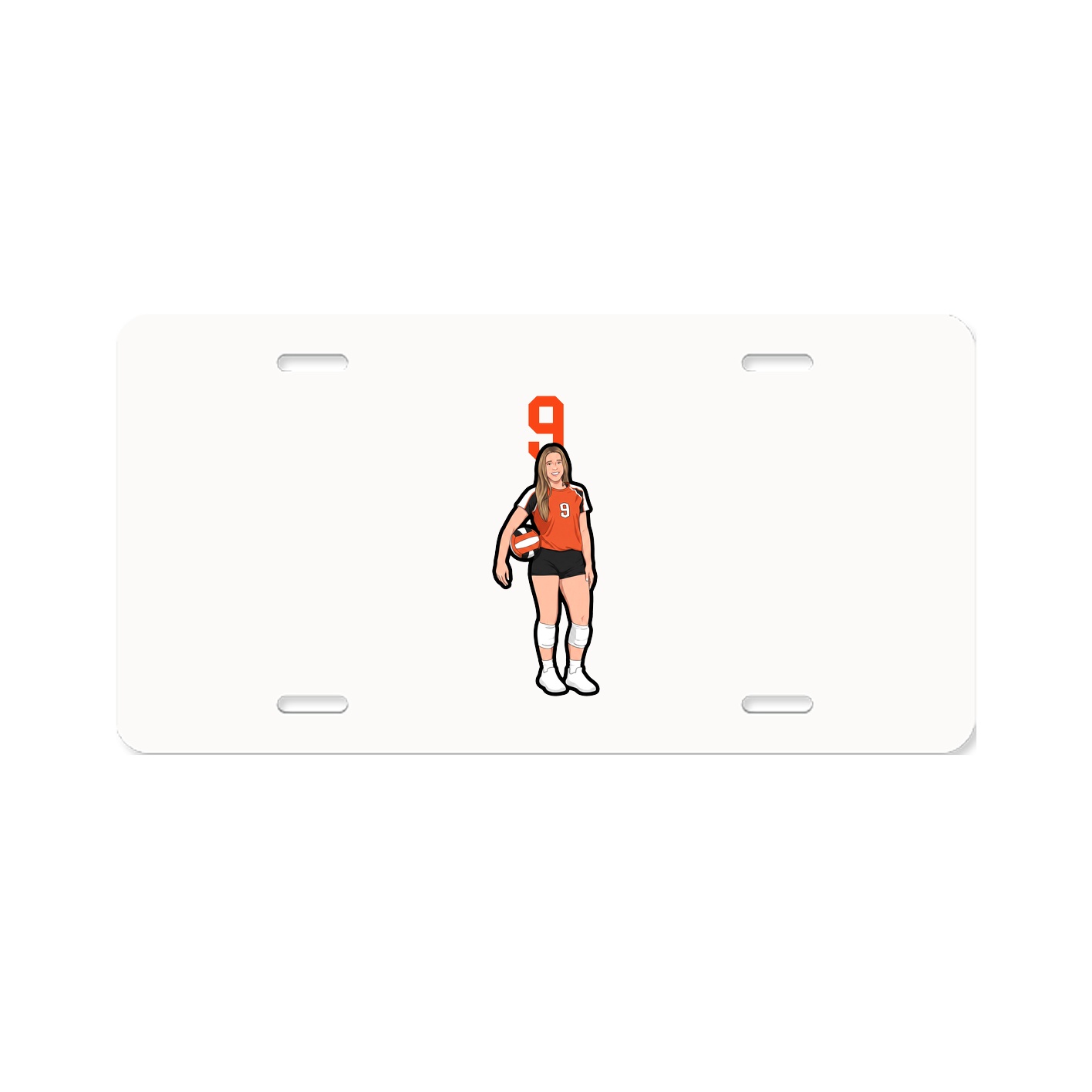 License Plate — Number Top in Classic