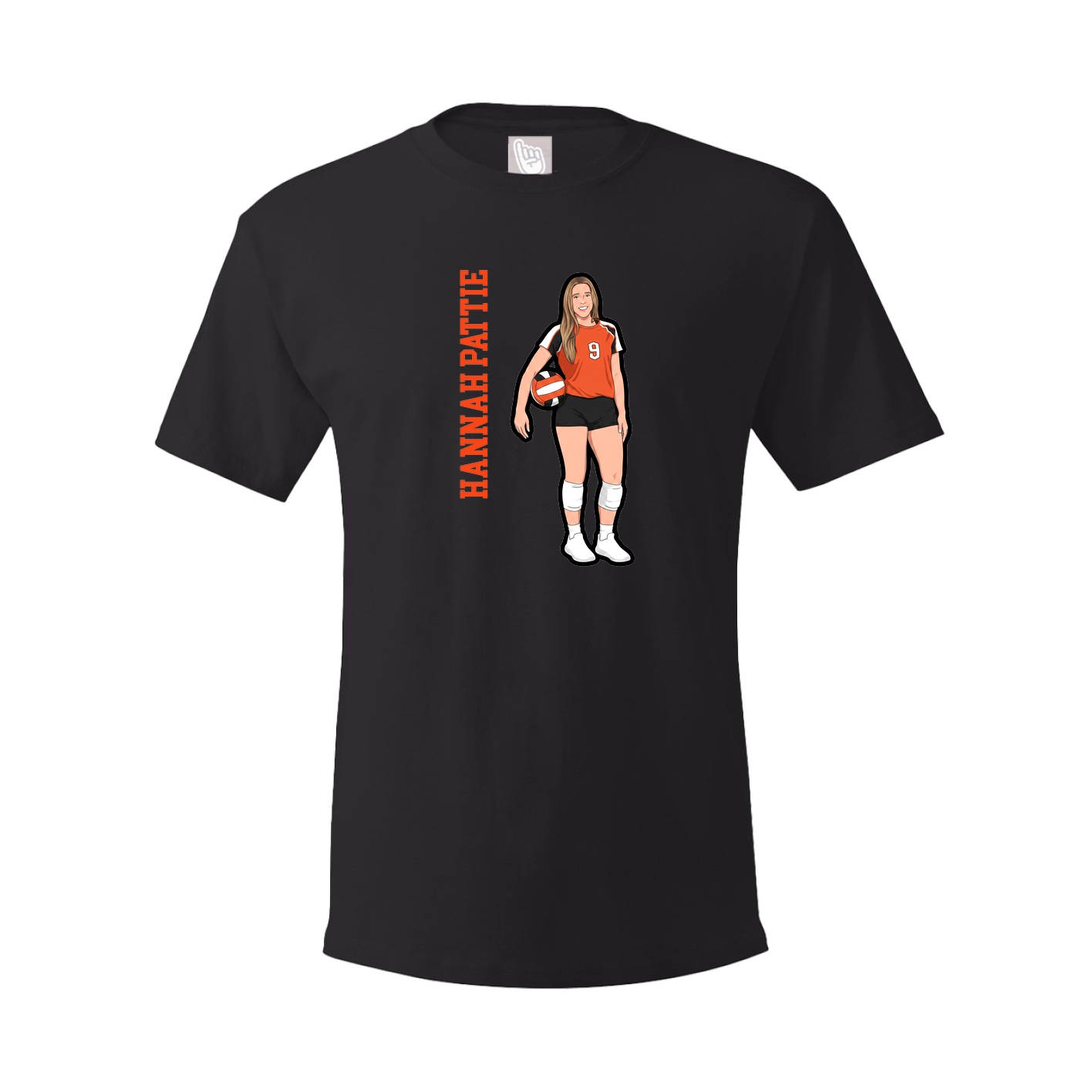 Tee — Name Vertical in Black