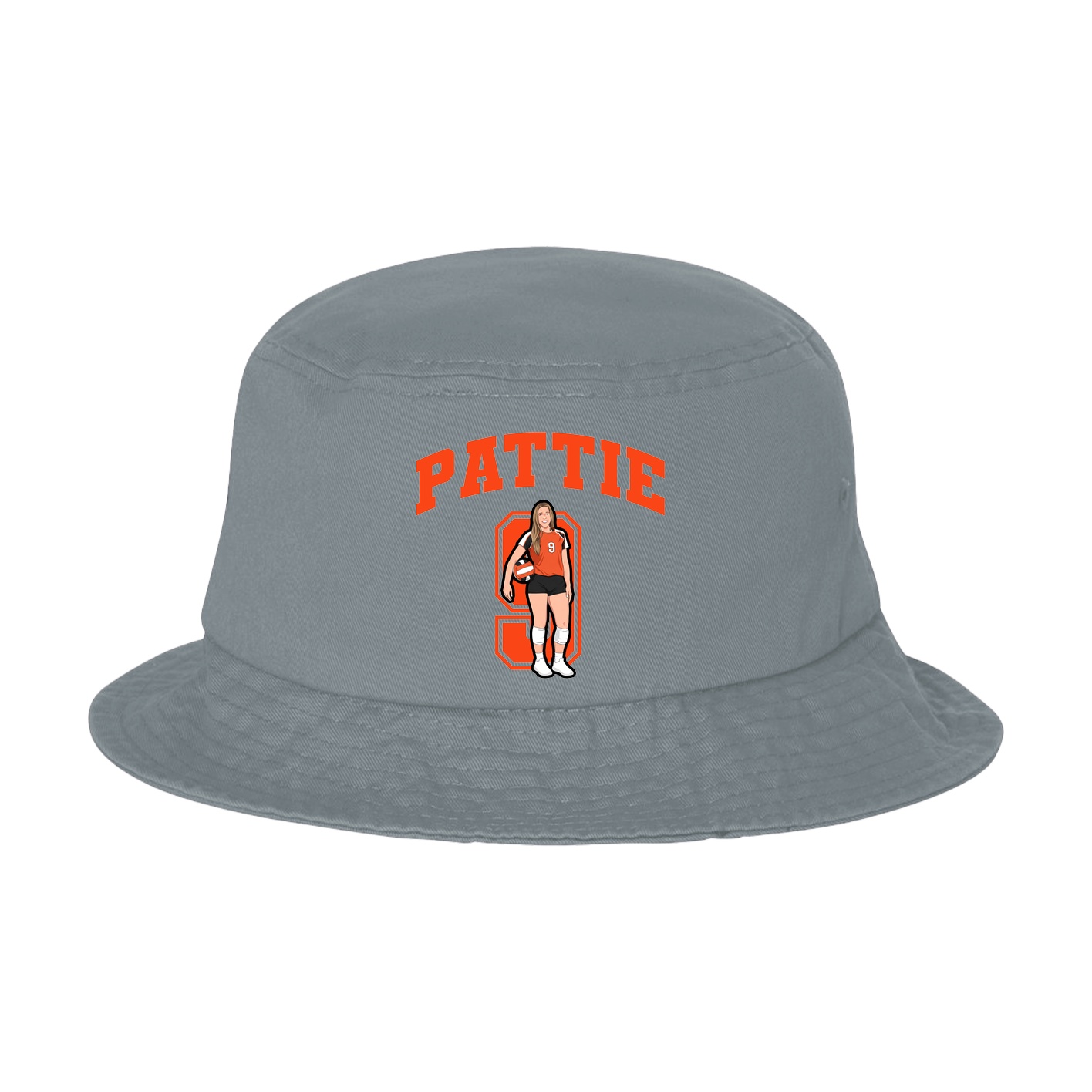 Bucket Cap — Number in Grey