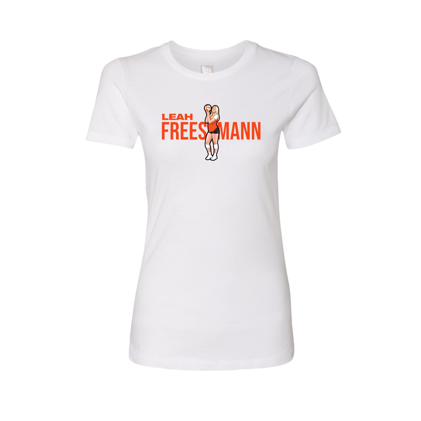 Fitted Women's Tee — Player Name in White