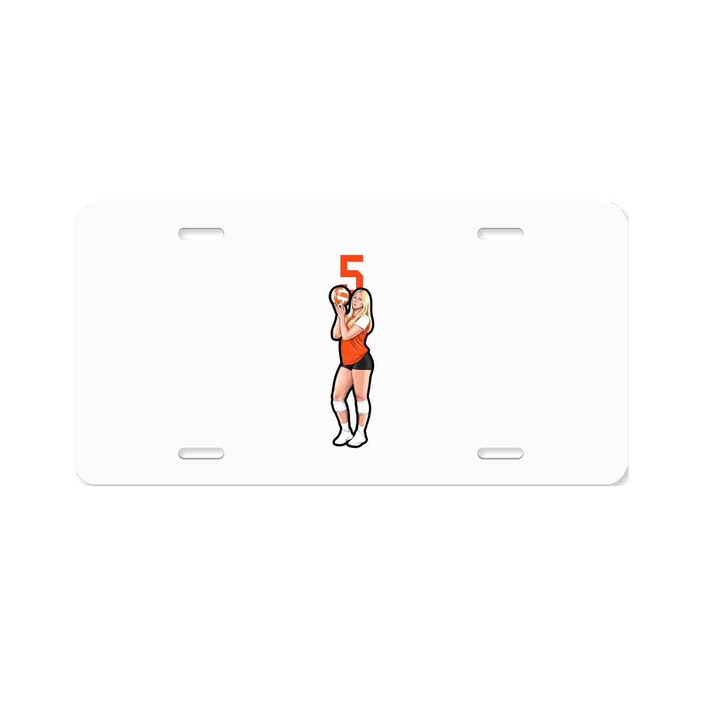 License Plate — Number Top in Classic