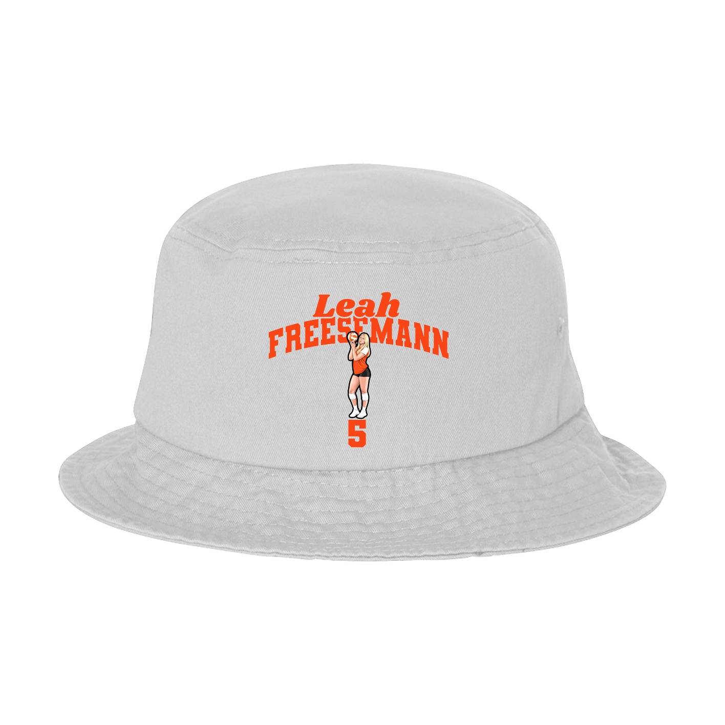 Bucket Cap — Signature Arch in White