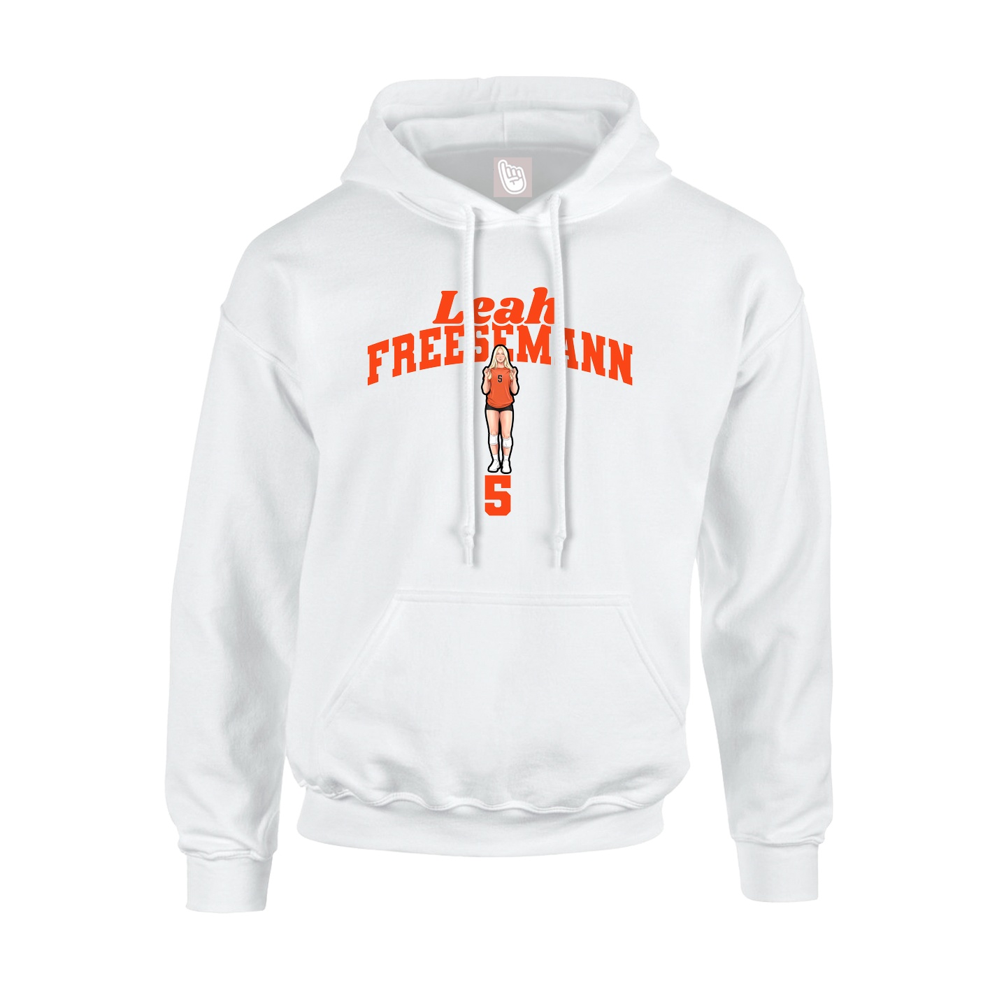 Youth Hoodie — Signature Arch in White
