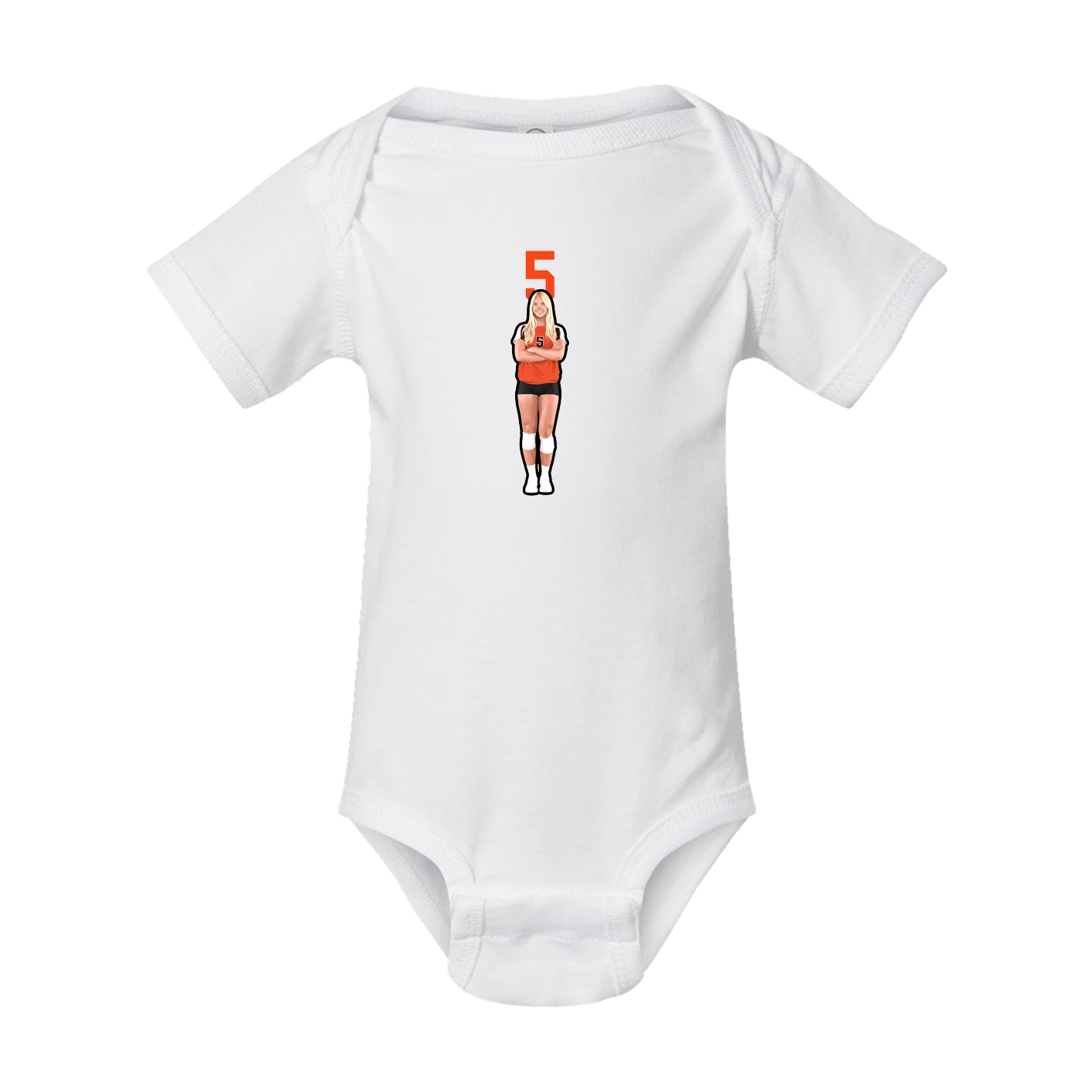 Baby Onesie — Number Top in White