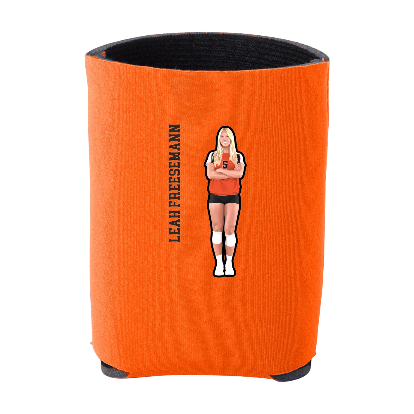 Can Holder — Name Vertical in Orange