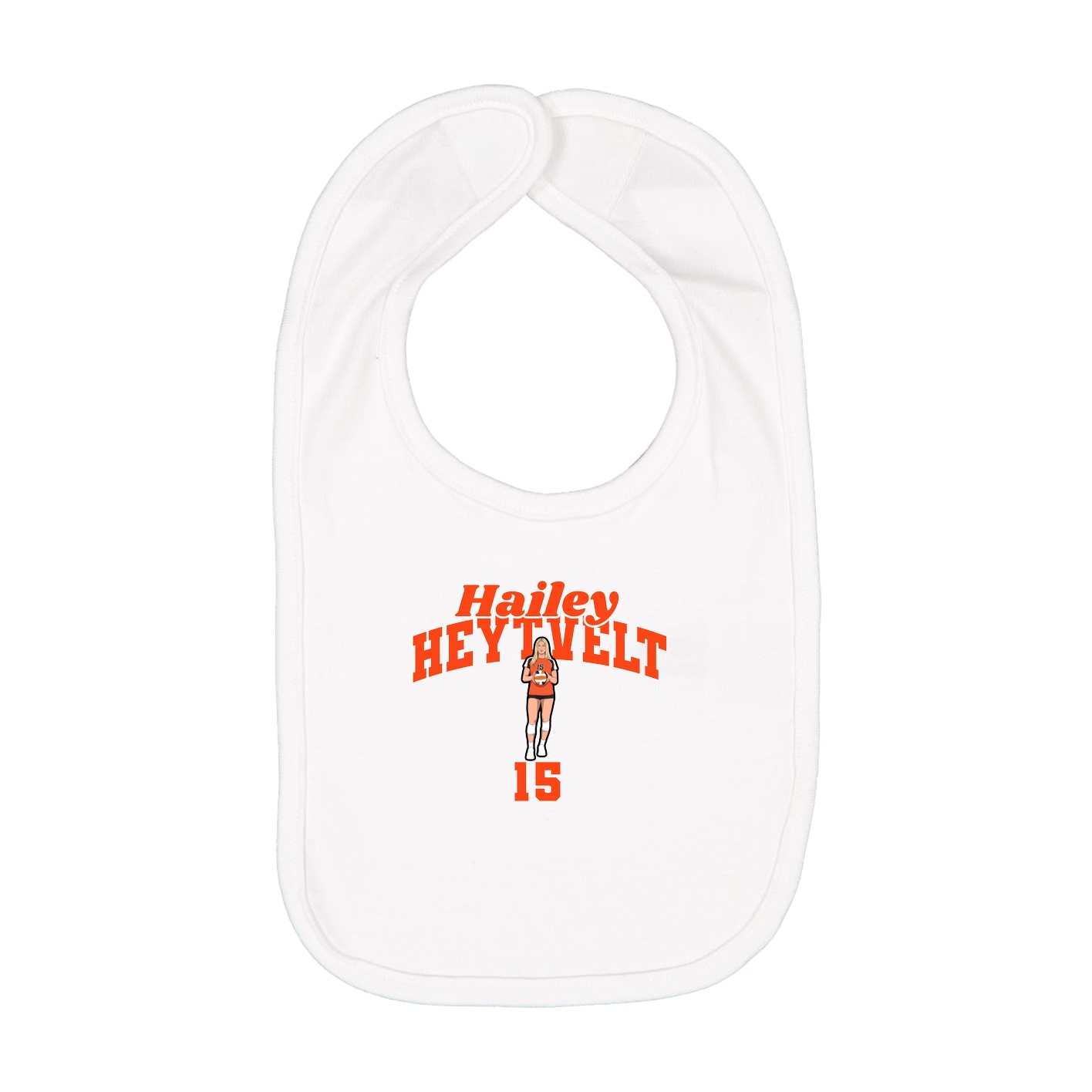 Infant Bib — Signature Arch in White
