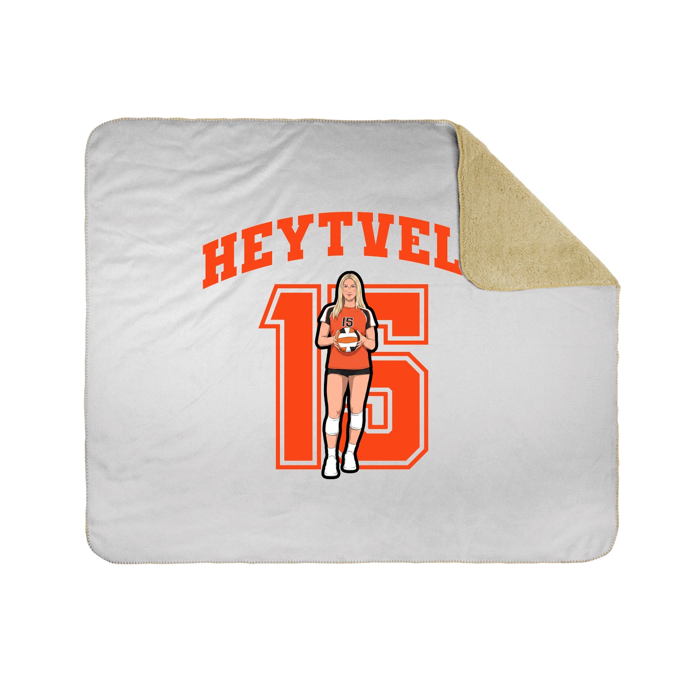 Throw Blanket — Number in White