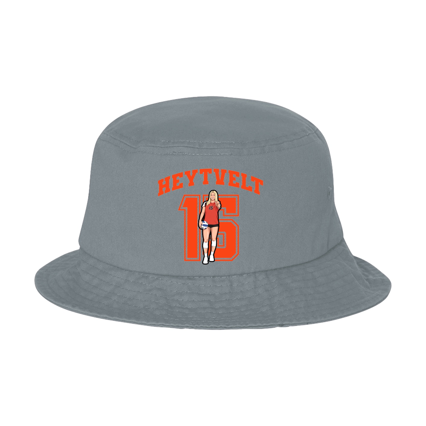 Bucket Cap — Number in Grey