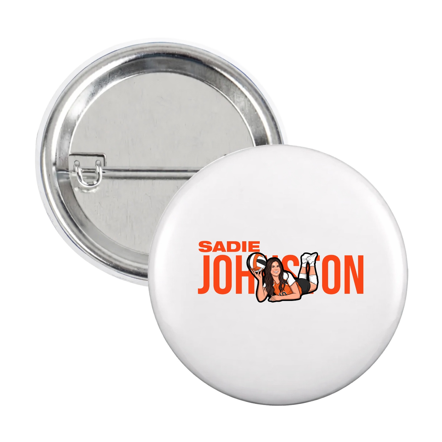 Game Day Button — Player Name in White