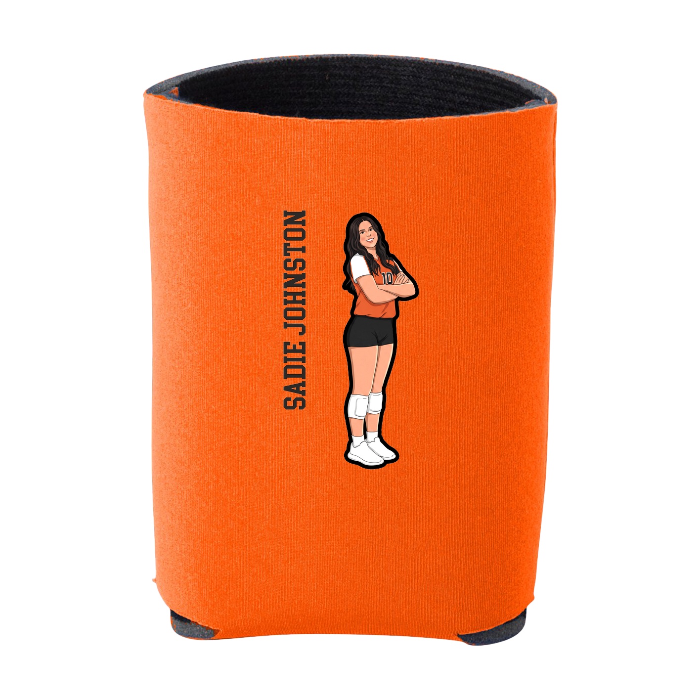 Can Holder — Name Vertical in Orange