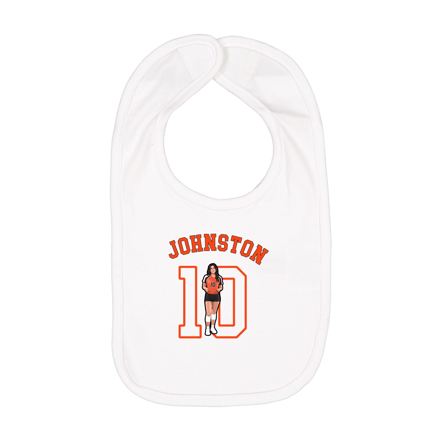 Infant Bib — Shirsey Arch in White