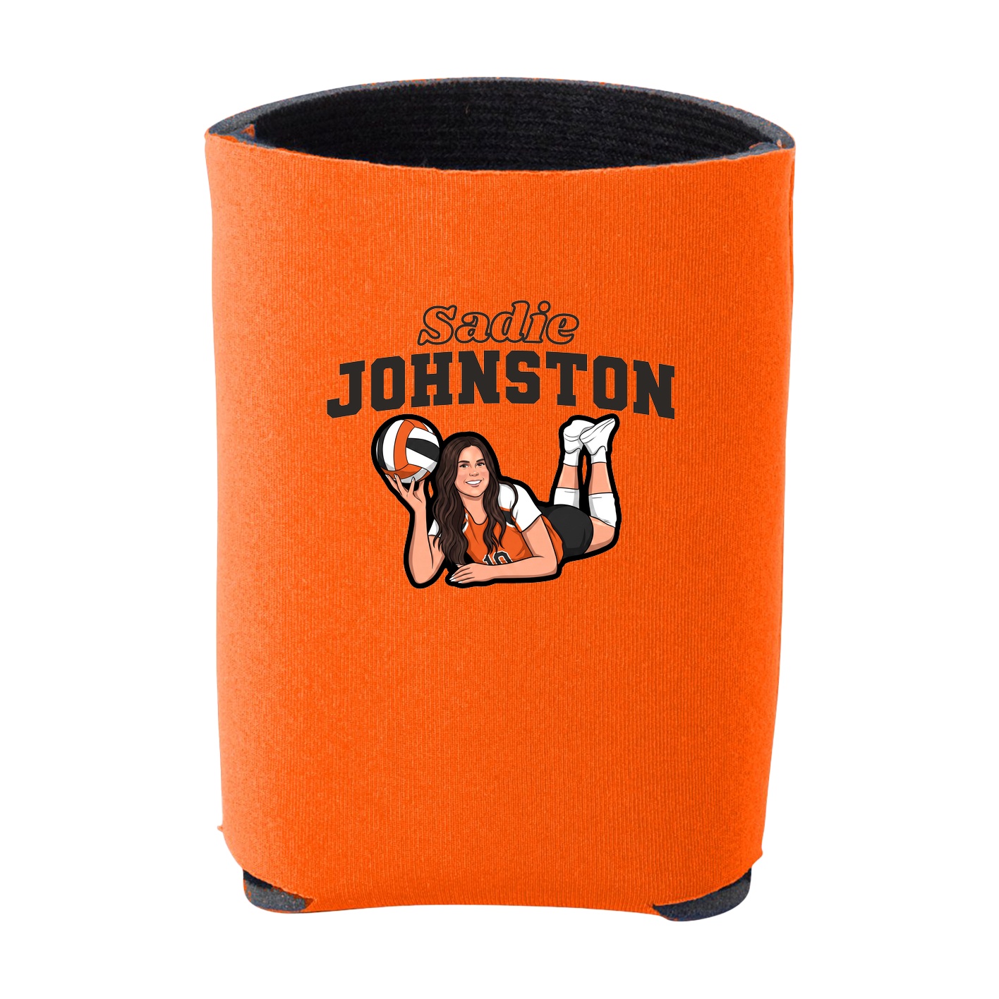 Can Holder — Name Arch in Orange