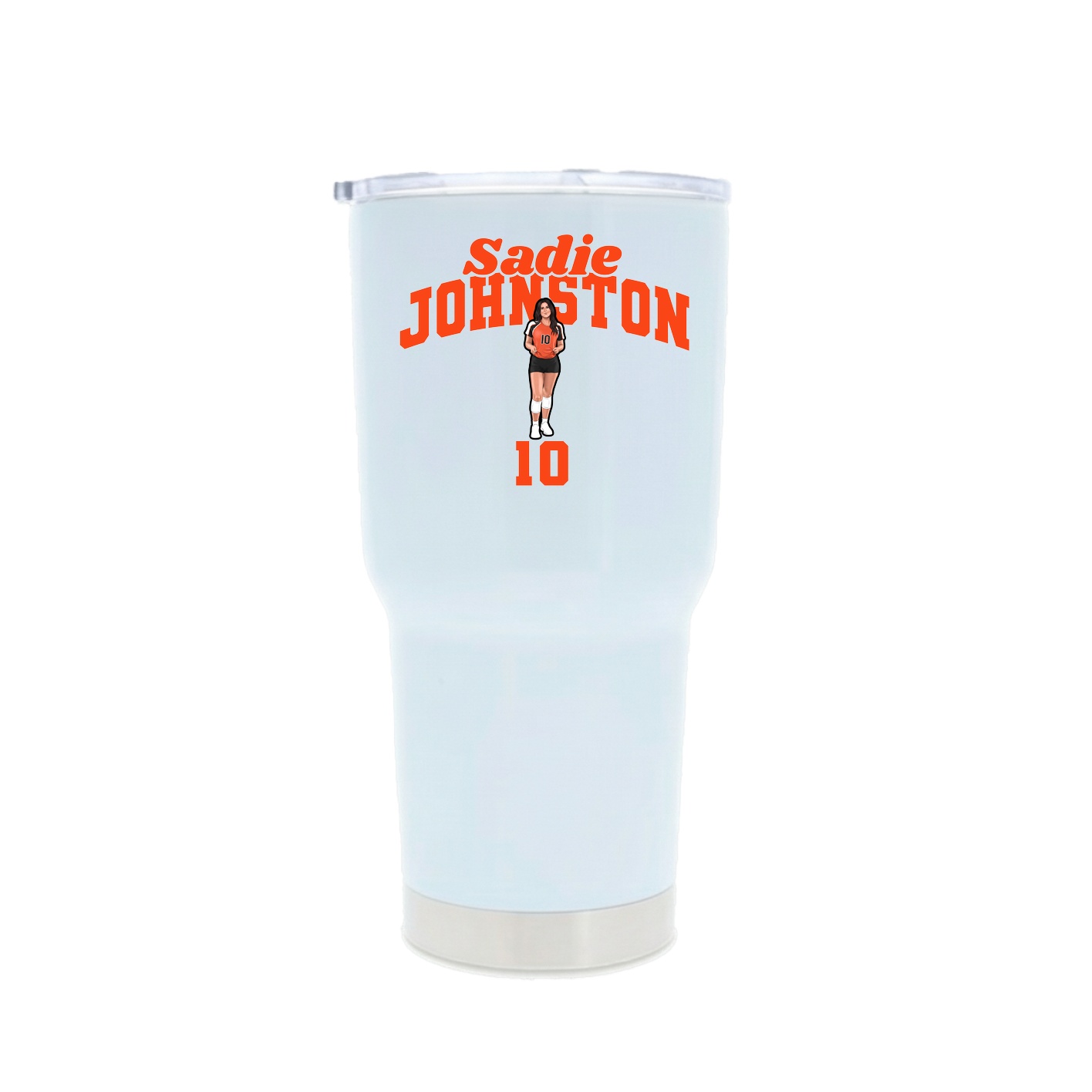 30oz Stainless Steel Tumbler — Signature Arch in White