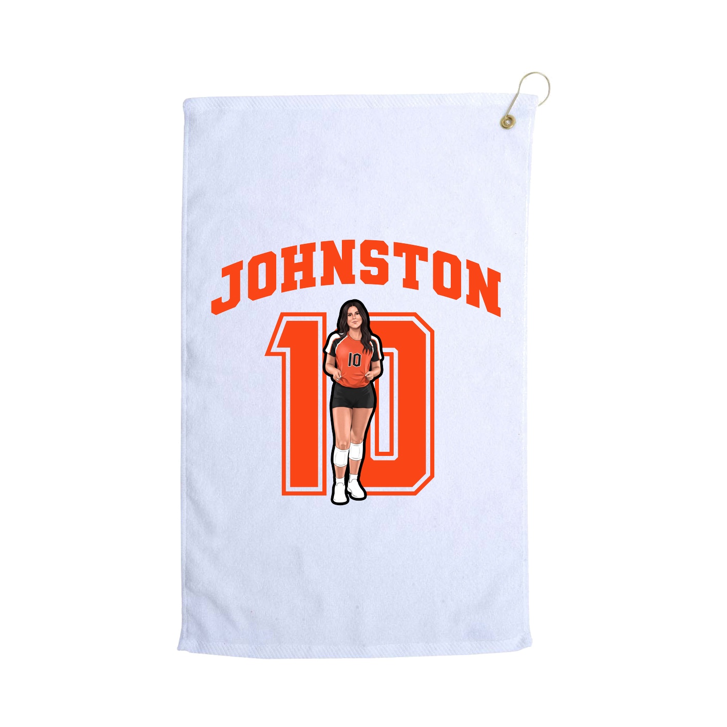 Golf Towel — Number in White