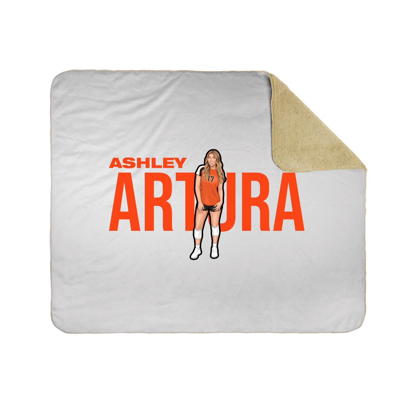 Throw Blanket — Player Name in White