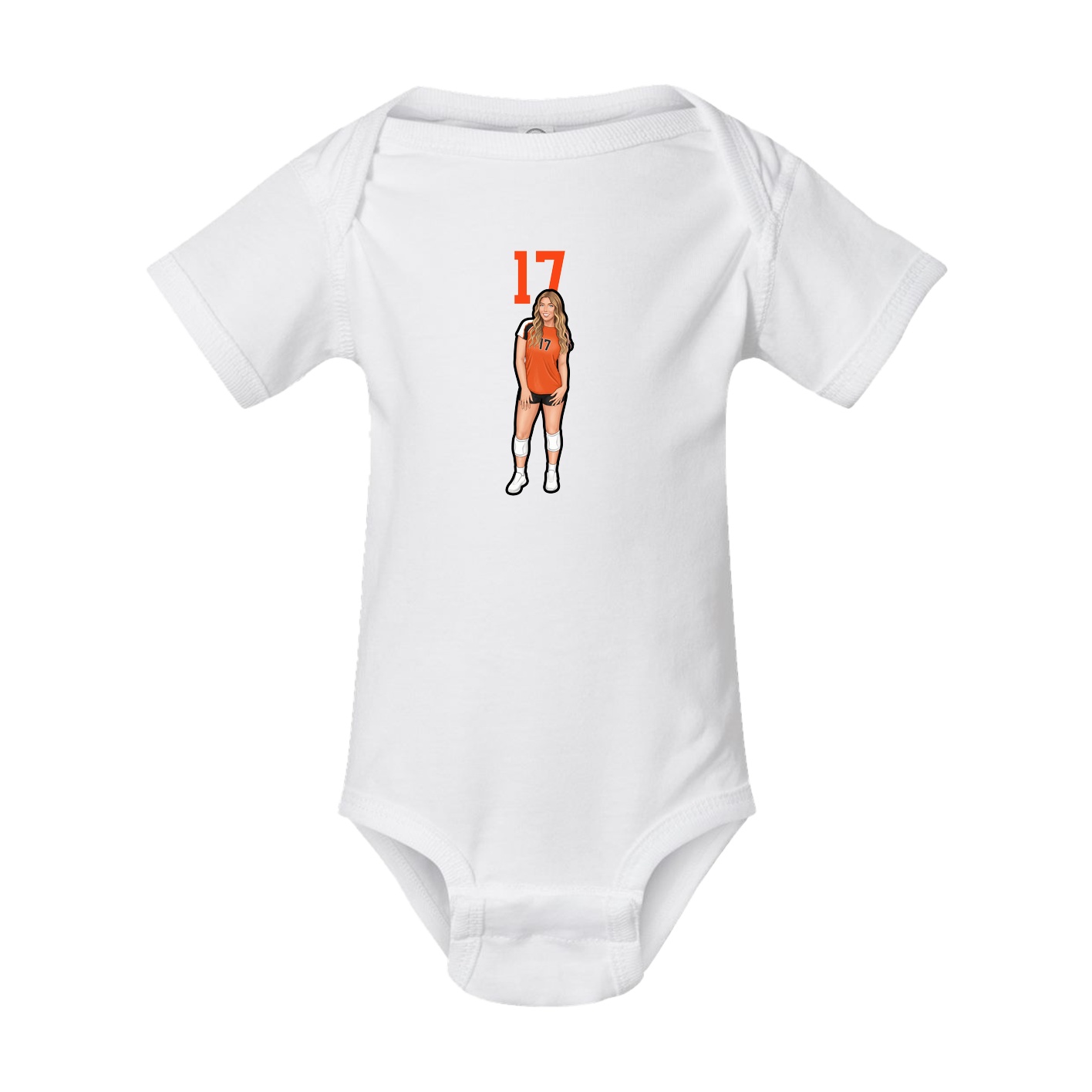 Baby Onesie — Number Top in White