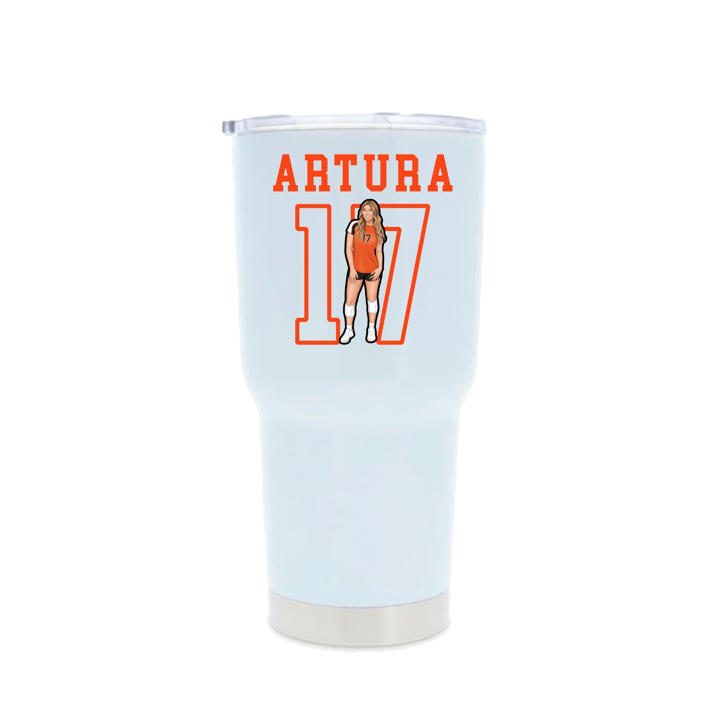 30oz Stainless Steel Tumbler — Shirsey in White