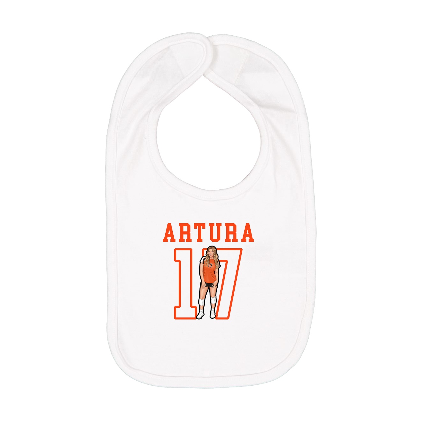 Infant Bib — Shirsey in White