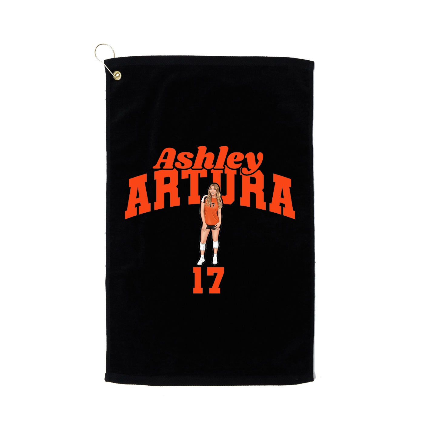 Golf Towel — Signature Arch in Black