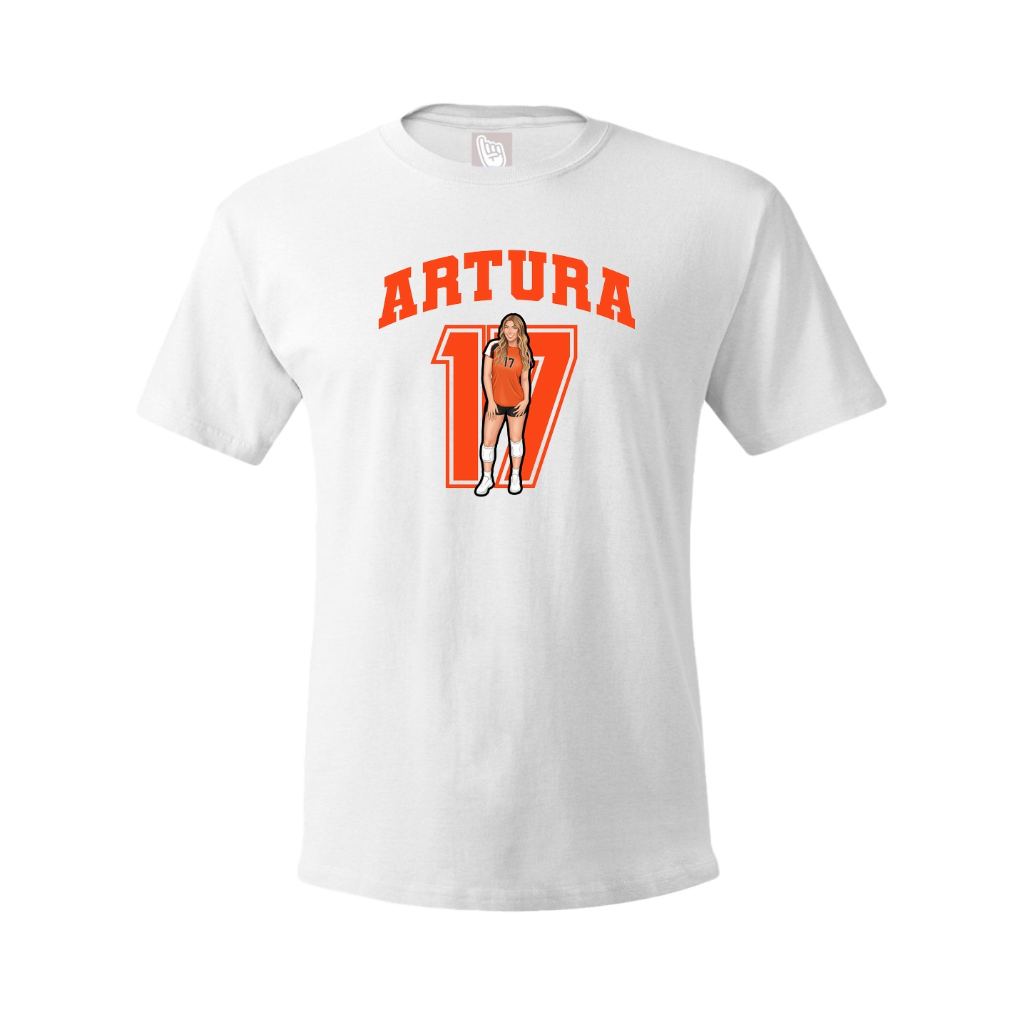 Youth Tee — Number in White