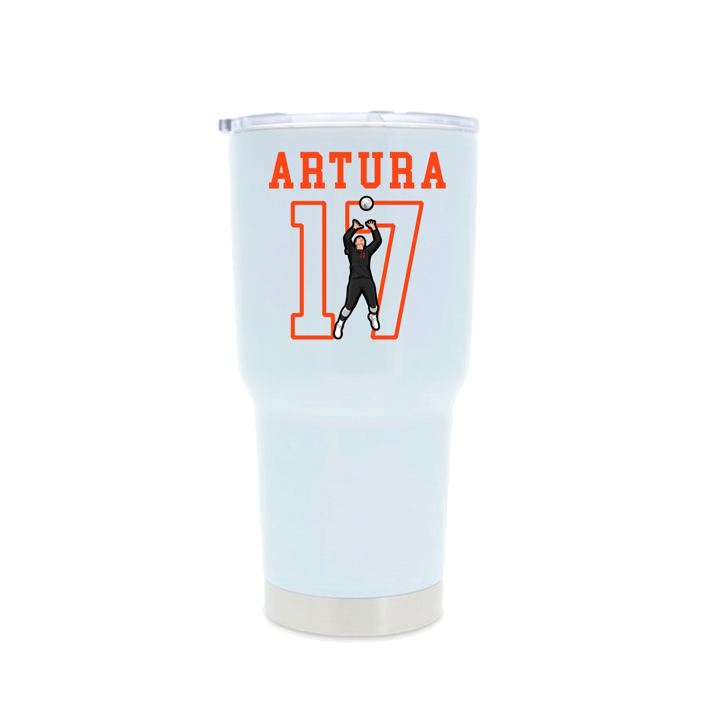 30oz Stainless Steel Tumbler — Shirsey in White