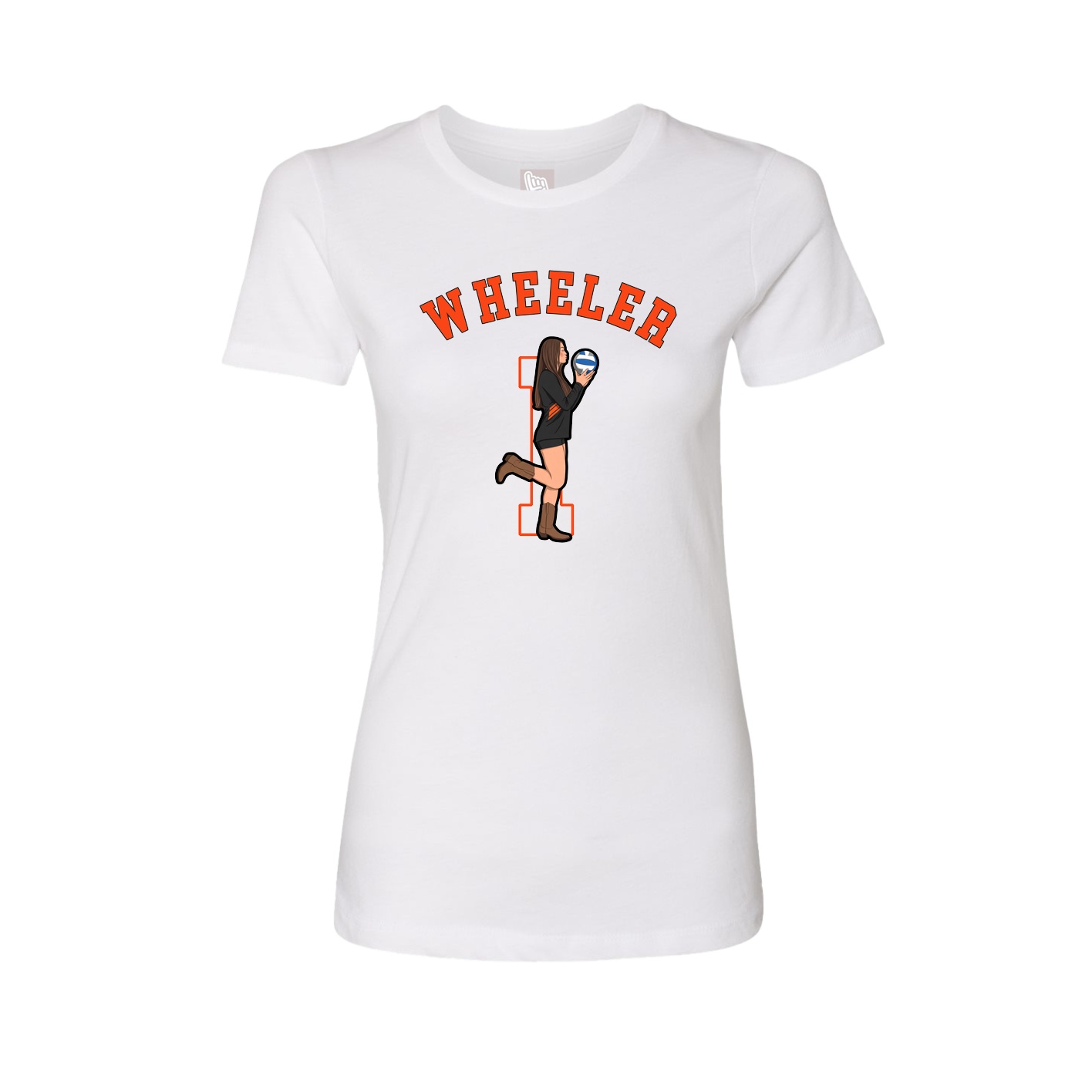 Fitted Women's Tee — Shirsey Arch in White