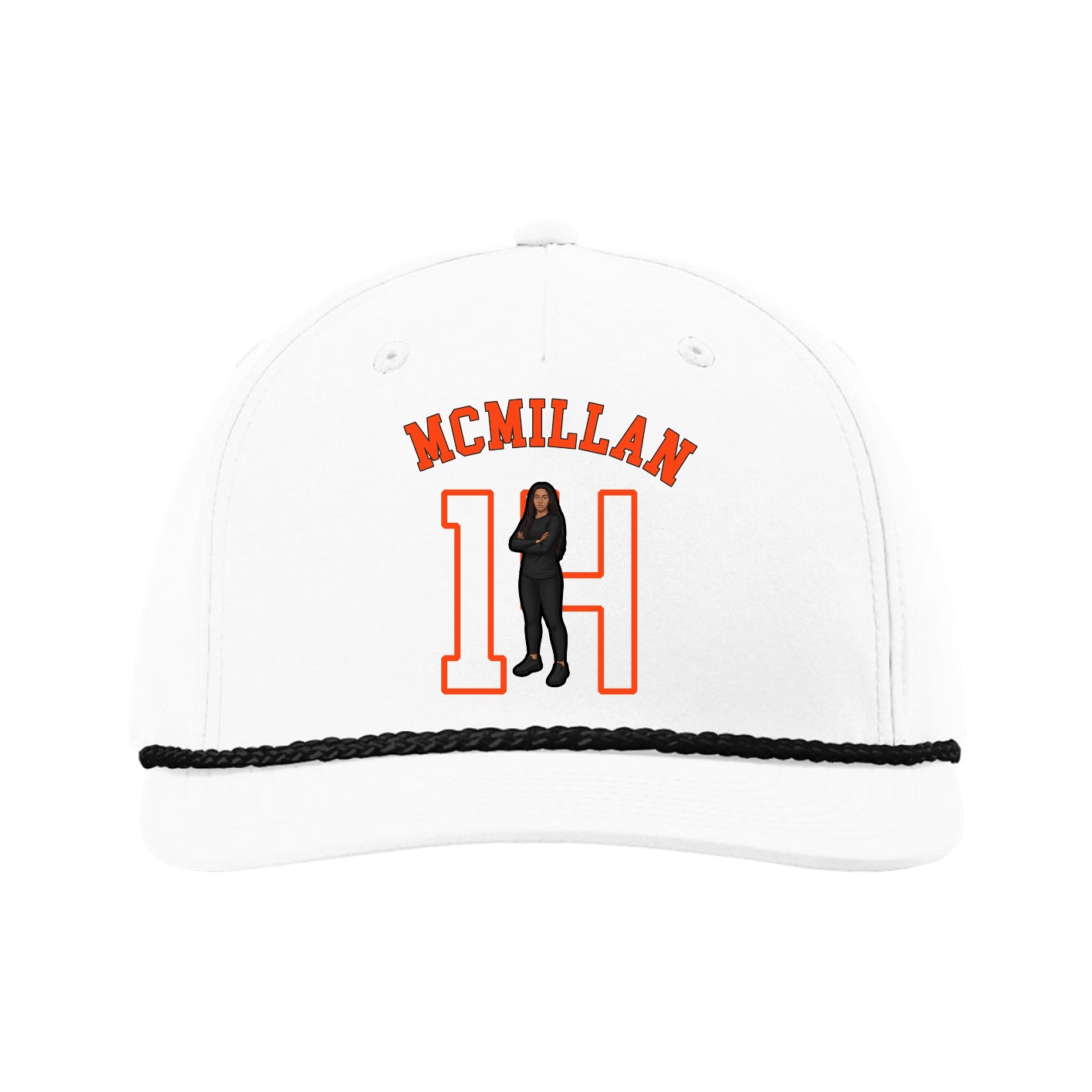 Five-Panel Classic Rope Cap — Shirsey Arch in White