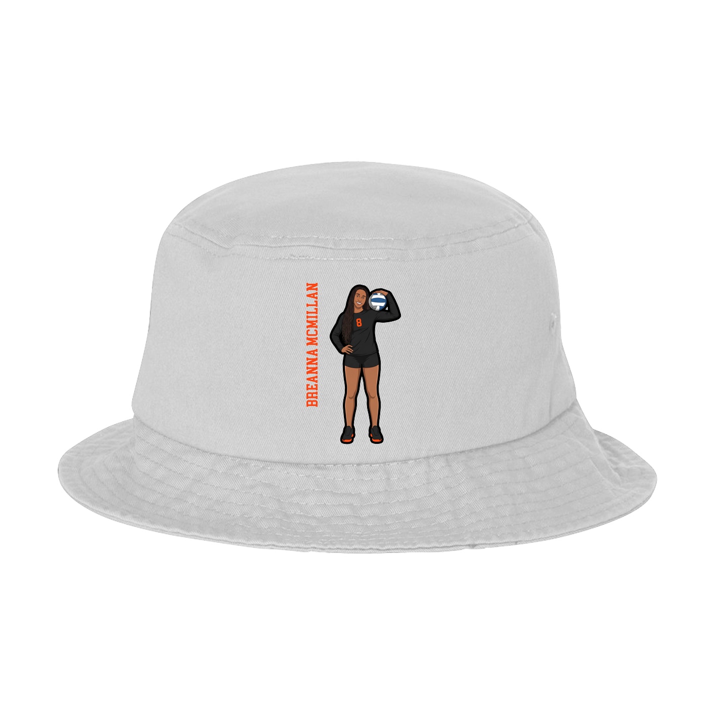 Bucket Cap — Name Vertical in White