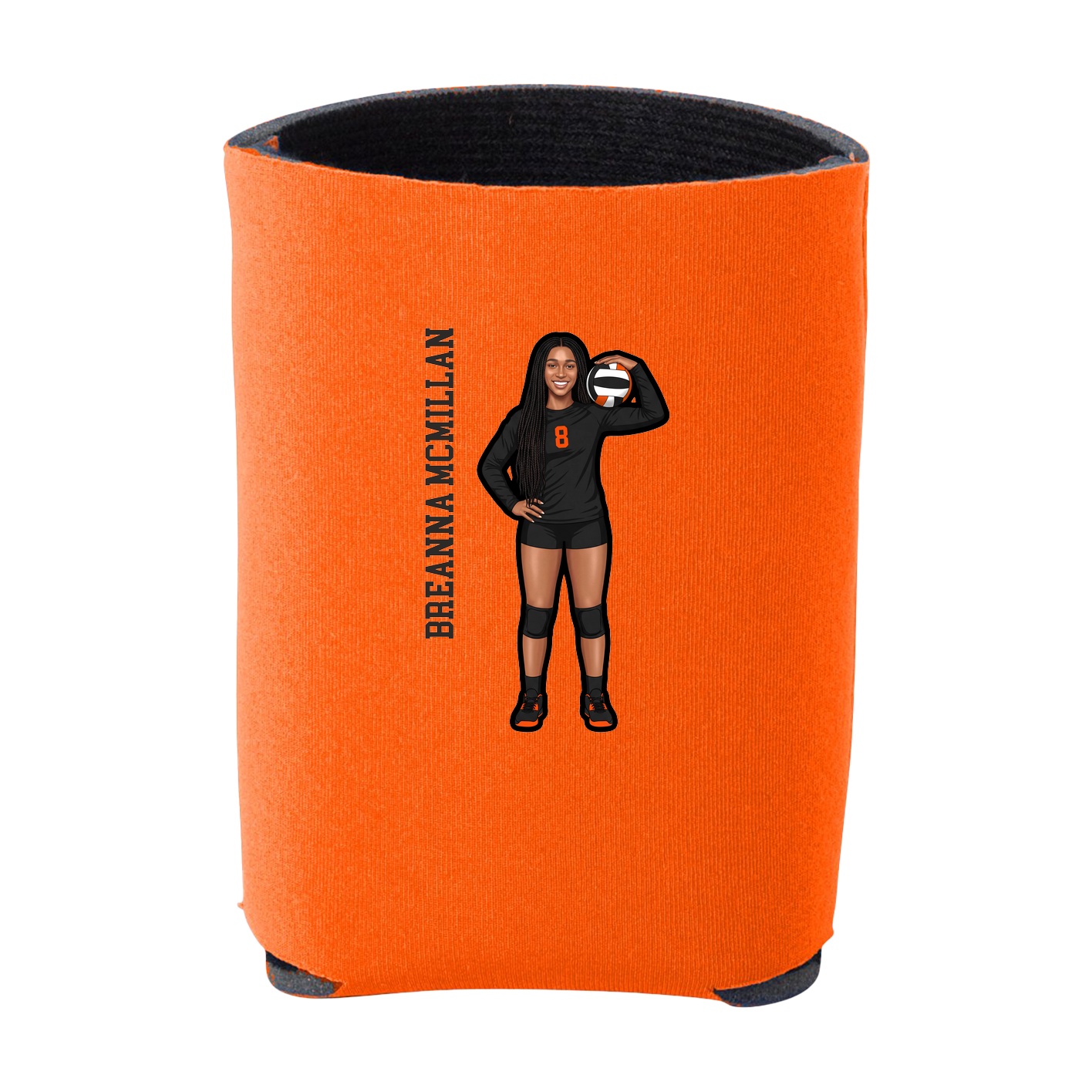 Can Holder — Name Vertical in Orange