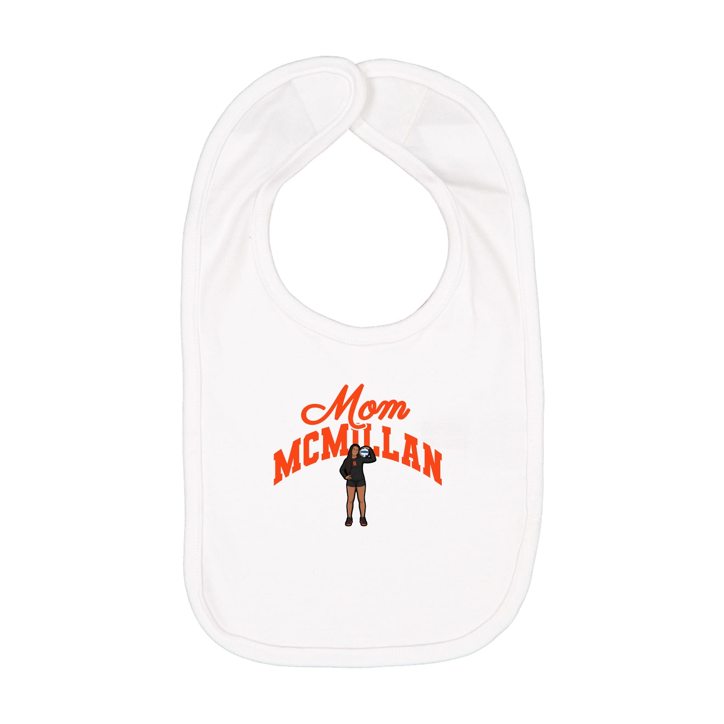 Infant Bib — Mothers Day Arch in White