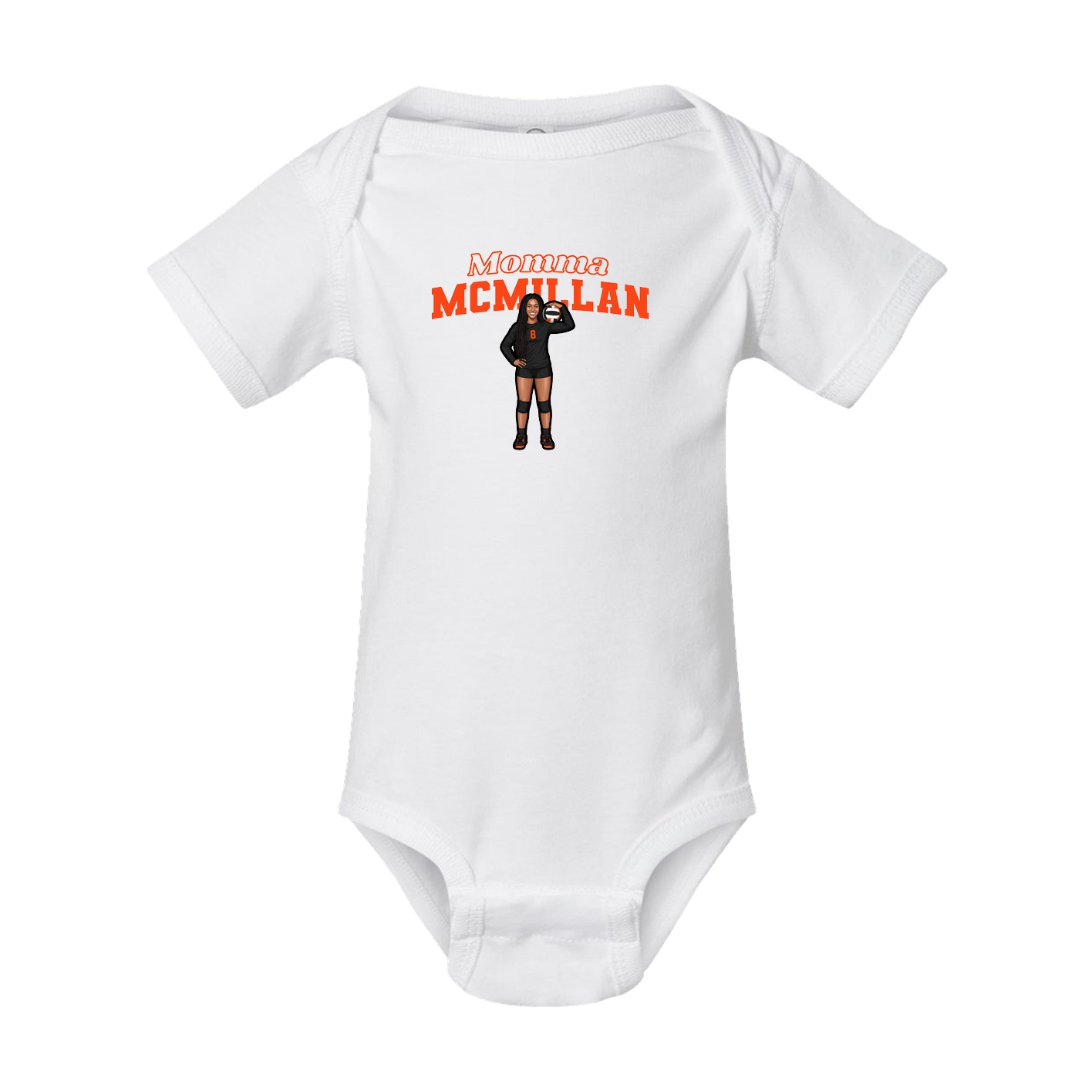 Baby Onesie — Mothers Day Block in White